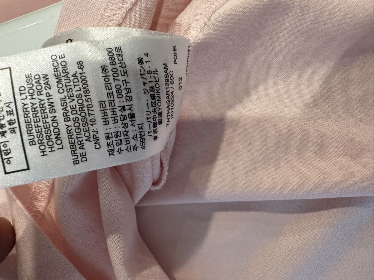 Burberry Burberry Logo Print Cotton T-shirt in Alabaster Pink Size XS / US 0-2 / IT 36-38 - 5 Thumbnail