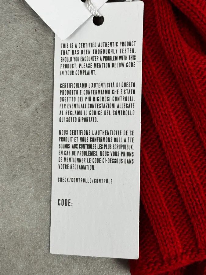 Dirk Bikkembergs 2000s Bikkembergs Red Wool Scarf Size ONE SIZE - 10 Thumbnail