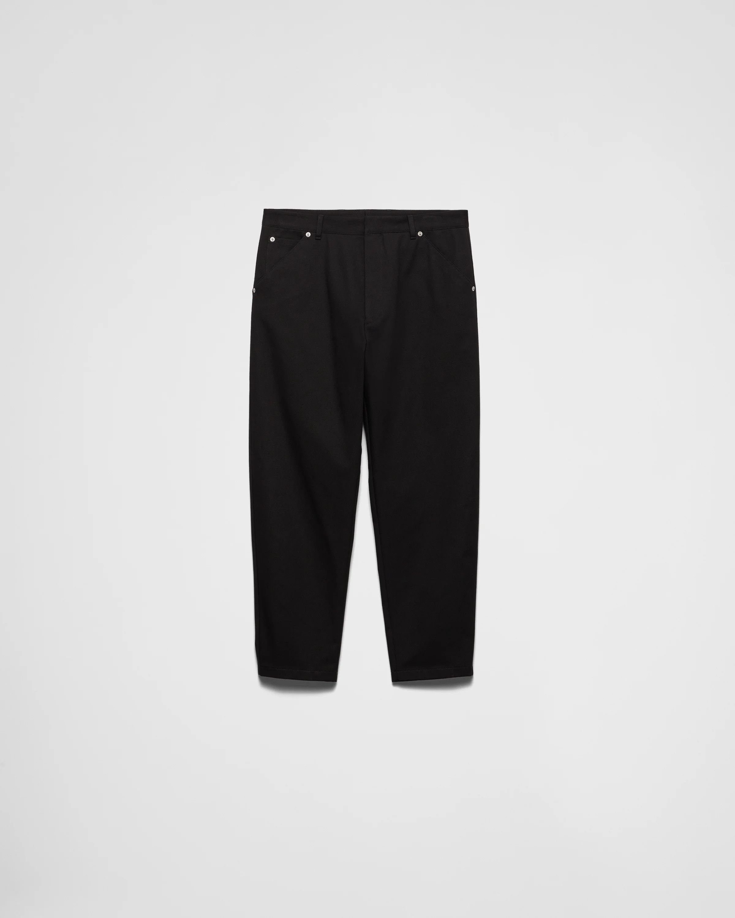 Prada o1mt1gz0226 Cotton Pants in Black Size US 34 / EU 50 - 1 Thumbnail
