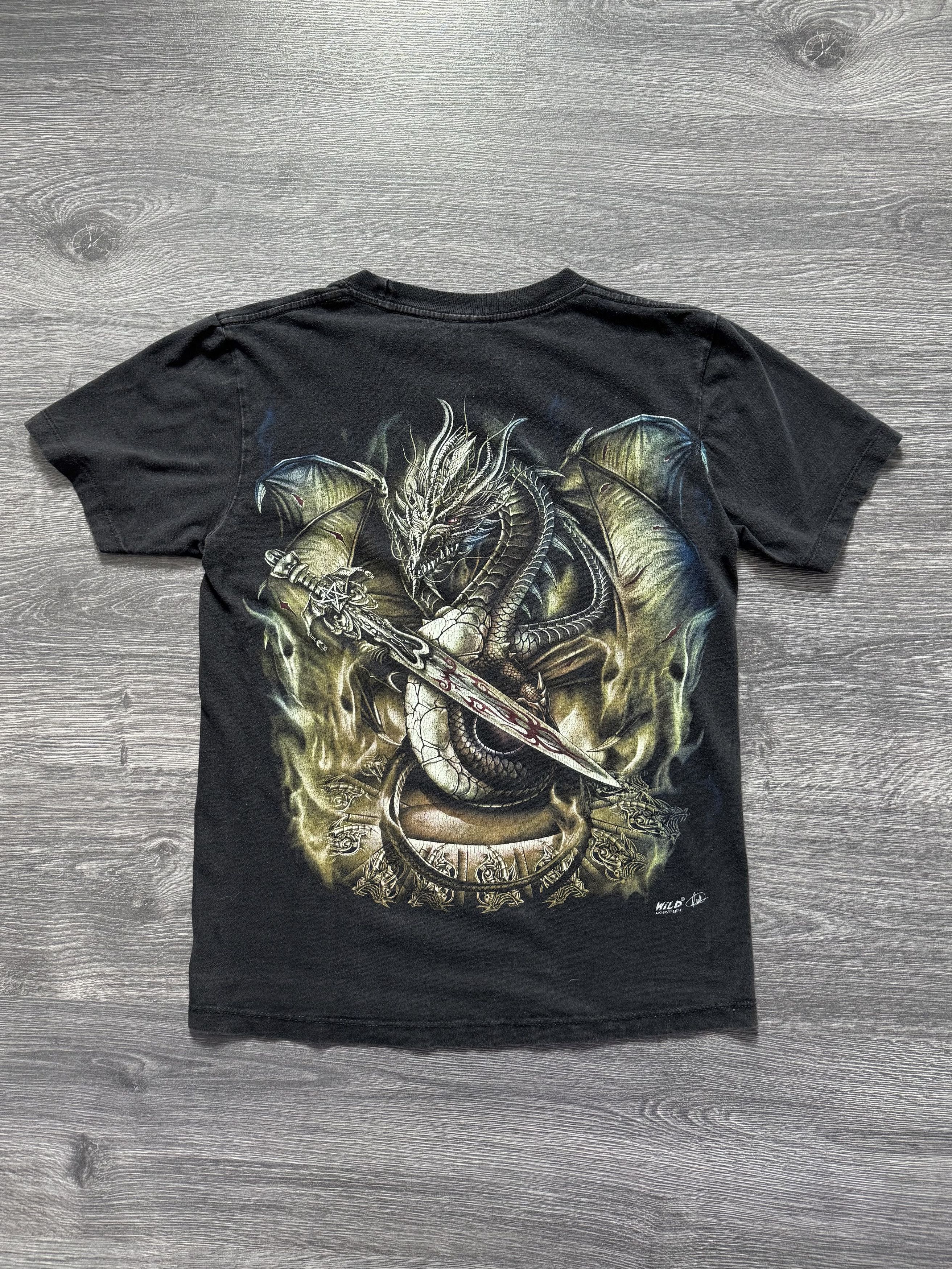 Band Tees Vintage Wild Dragon Tee Skulls Like Liquid Blue Thrashed Size US S / EU 44-46 / 1 - 2 Thumbnail