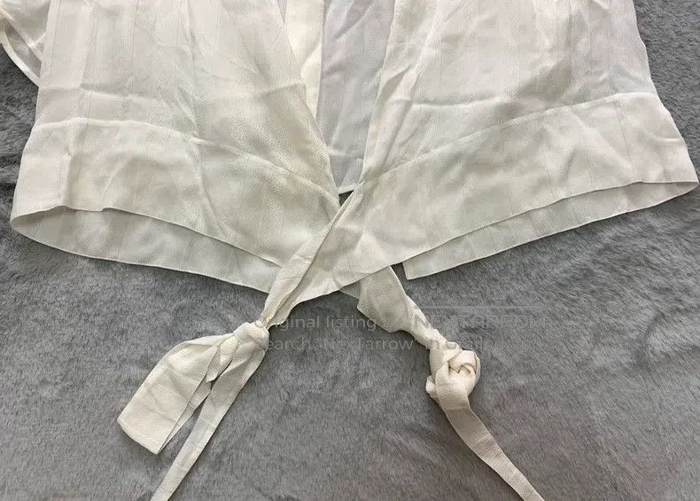Saint Laurent Paris Saint Laurent Paris Mulberry Silk White Stripe French Tie Size S / US 4 / IT 40 - 7 Thumbnail
