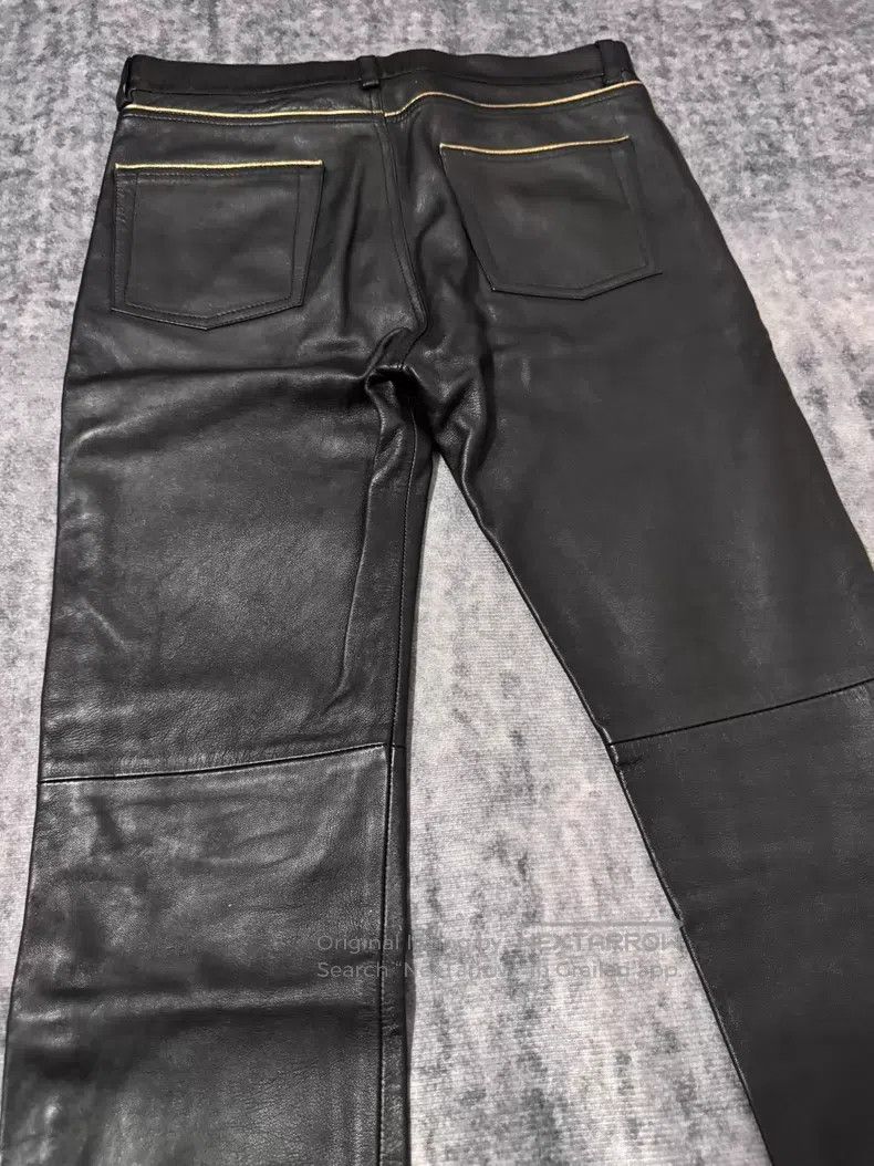 Saint Laurent Paris Saint Laurent Paris size M Gold Zipper Oiled Sheepskin Bas Size US 27 - 4 Thumbnail