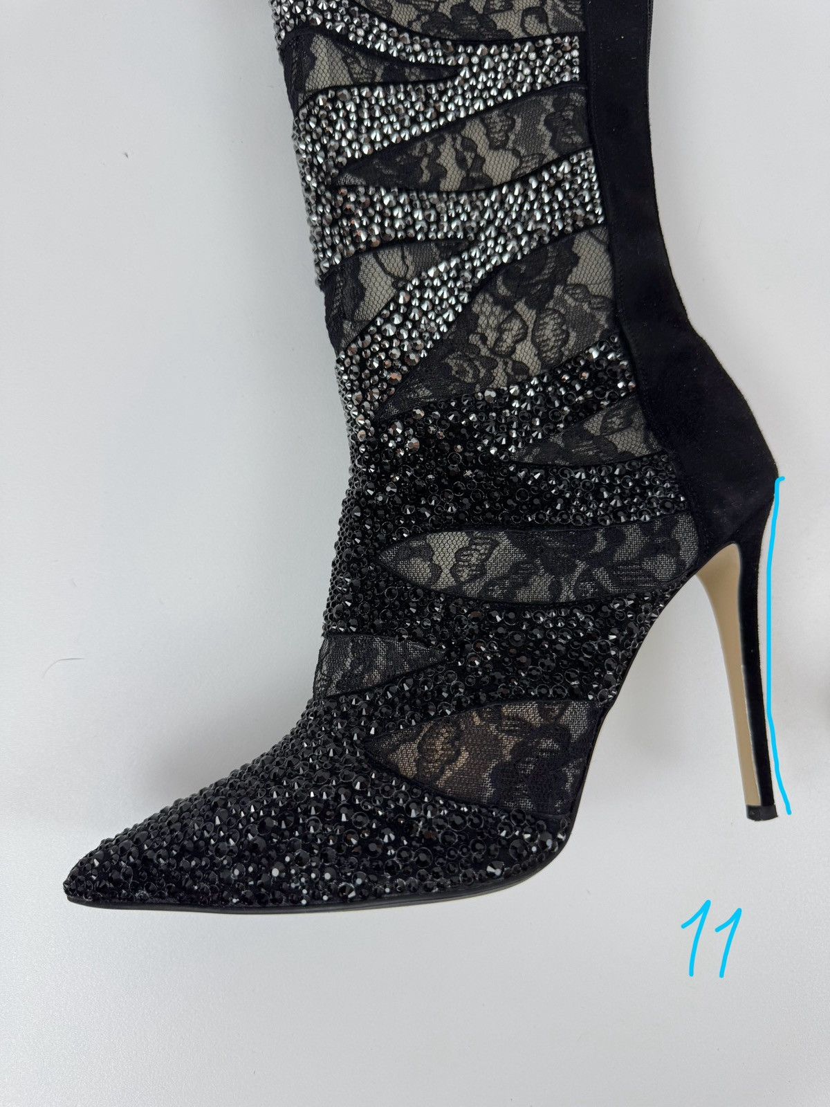 Le Silla LE SILLA Limited Edition HIGH Crystal Lace Black BOOTS 40 Size US 10 / IT 40 - 21 Thumbnail