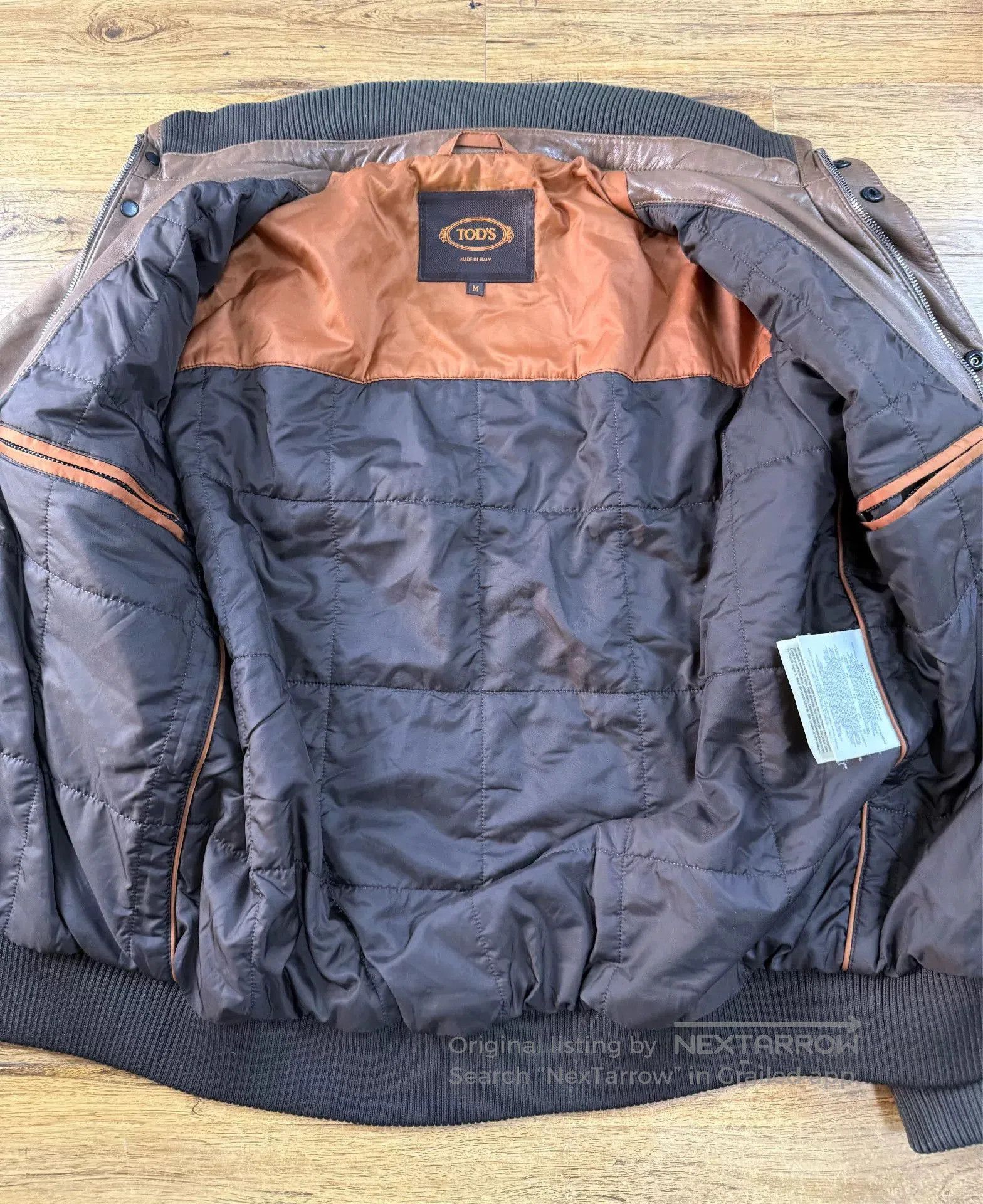 Tod's Tod's Men's Leather Baseball Jacket. Size US M / EU 48-50 / 2 - 3 Thumbnail