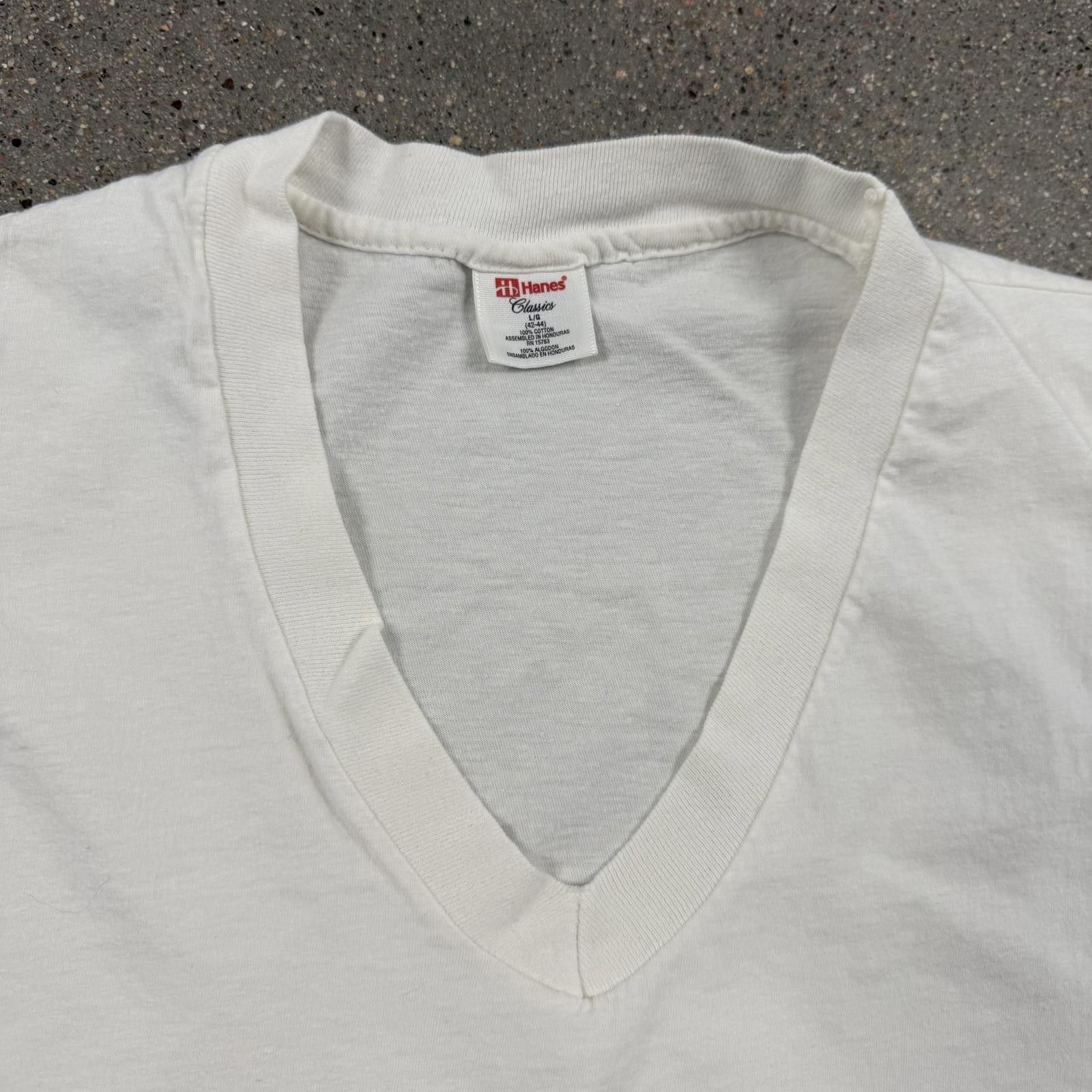 Hanes VTG Single Stitch Hanes Classics Blank White Shirt - L Size US L / EU 52-54 / 3 - 2 Thumbnail