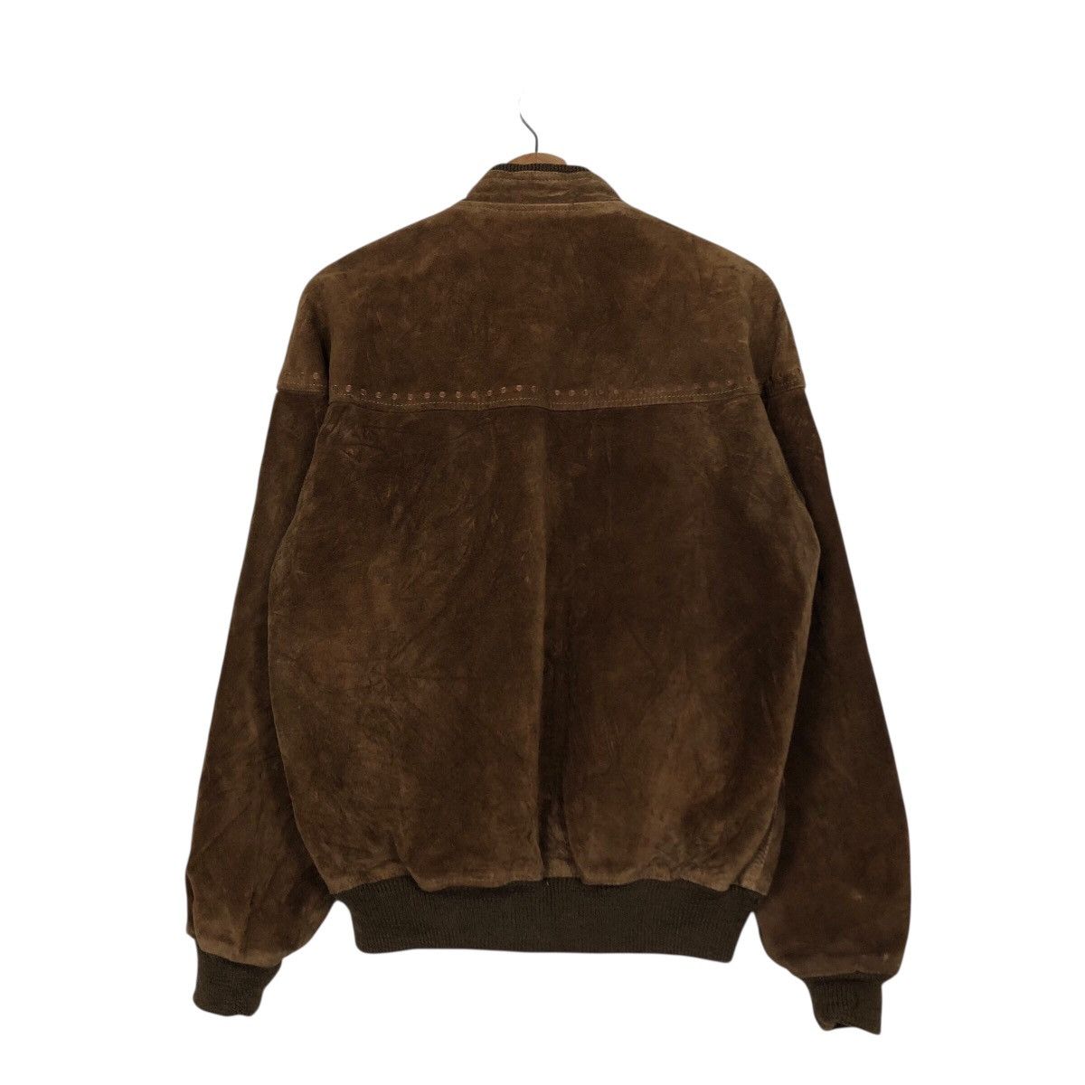 Japanese Brand 90s Suede Genuine Leather MA-1 Style Bomber Issey Miyake Size US L / EU 52-54 / 3 - 9 Thumbnail