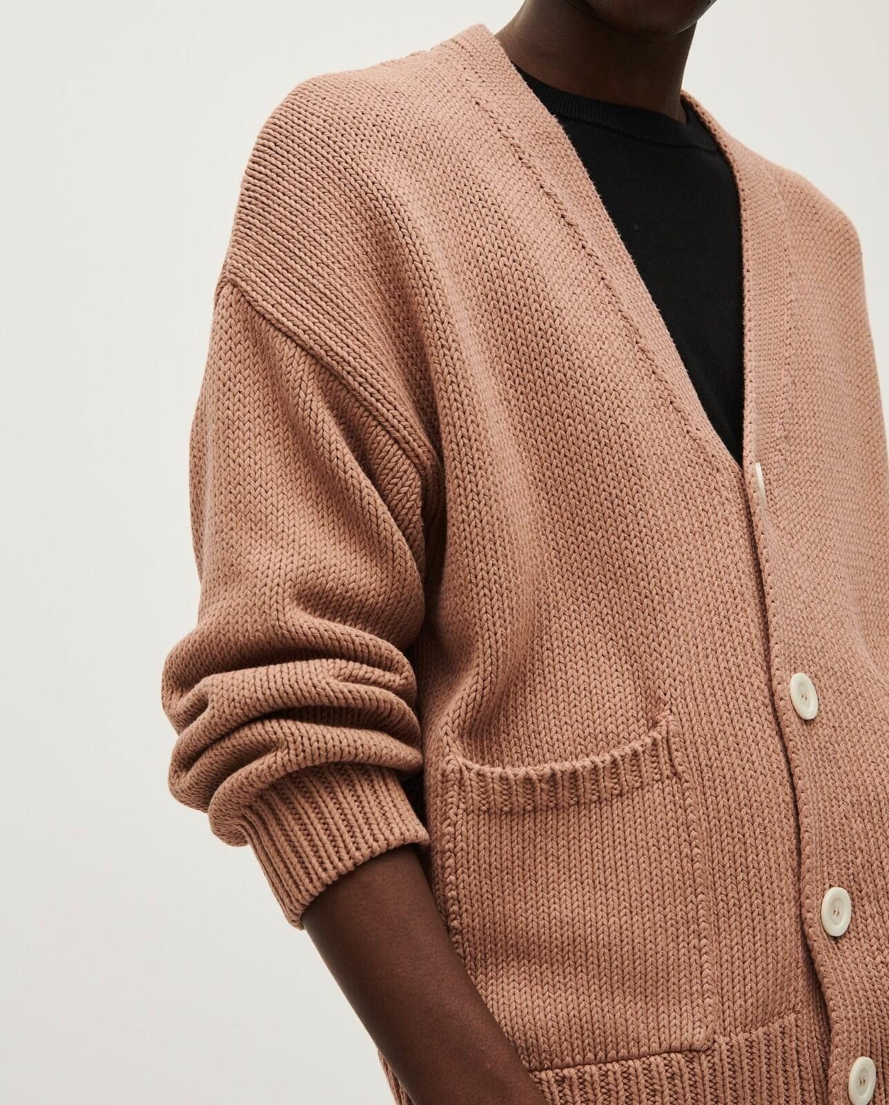 Other Babaa Men's no16 Roasted Fig Dusty Pink Cardigan Sweater Size US M / EU 48-50 / 2 - 7 Thumbnail