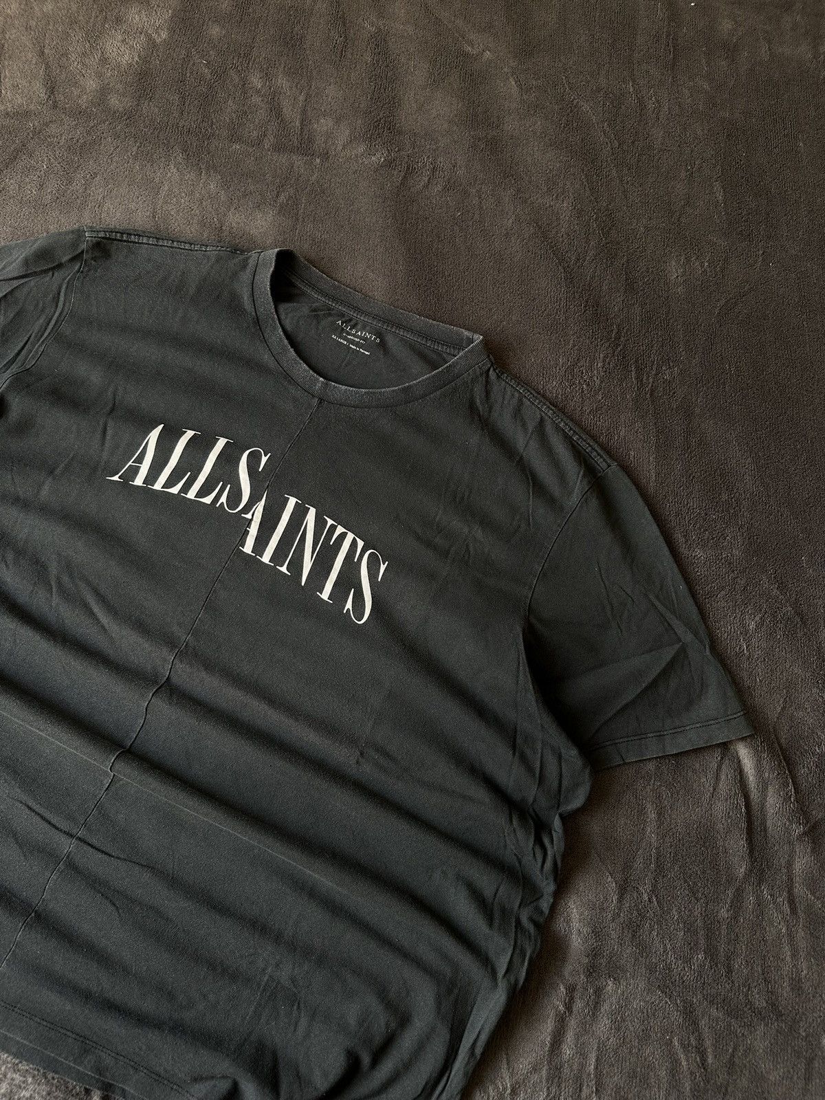Allsaints × Vintage Vintage Y2K Faded Allsaints Tee Logo Luxury Size US XXL / EU 58 / 5 - 3 Thumbnail