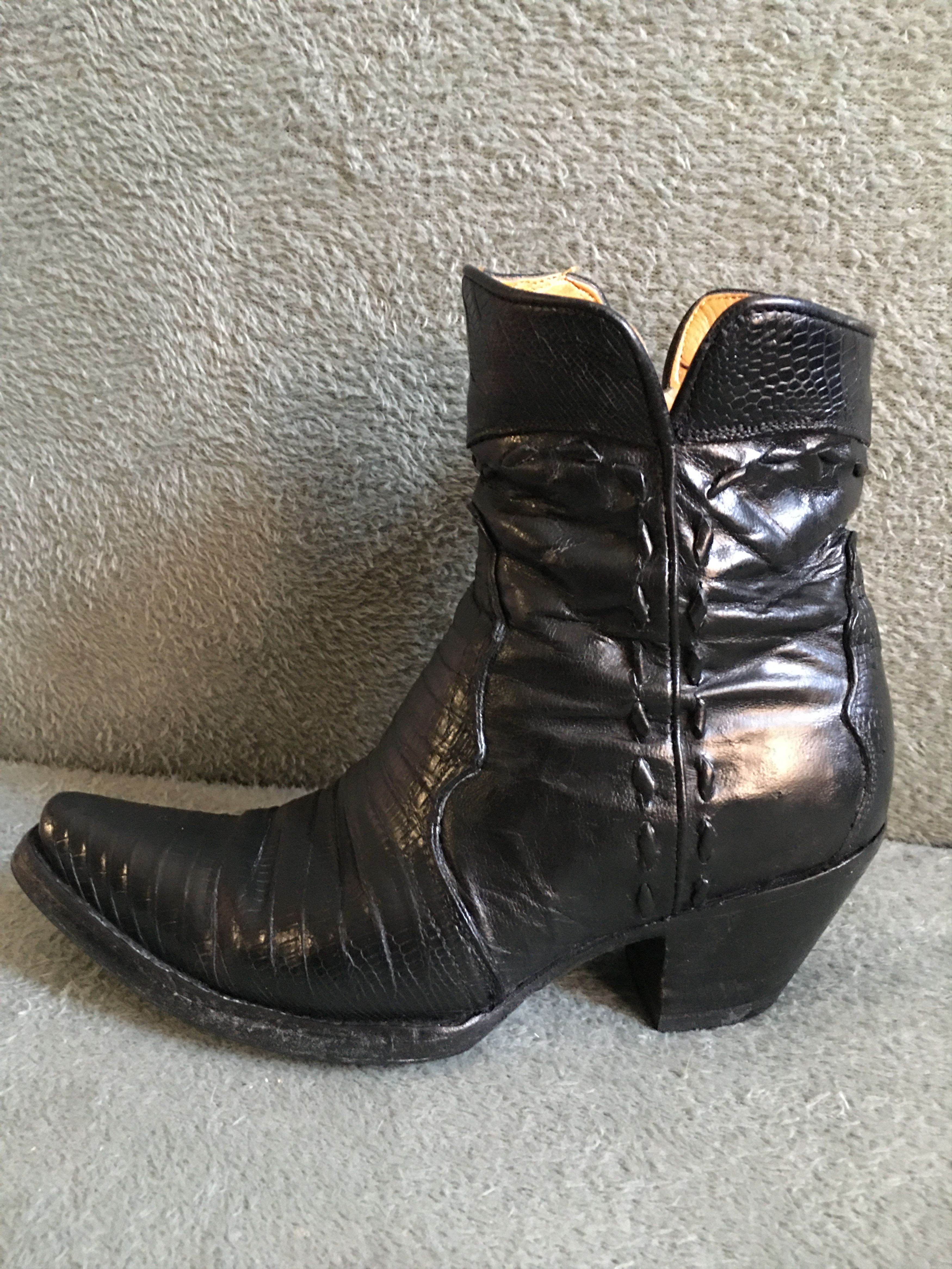 Handmade × Old Gringo Old Gringo Mexicana Croco Embossed Ankle Boots EU35 US5.5 Size US 5.5 / IT 35.5 - 4 Thumbnail