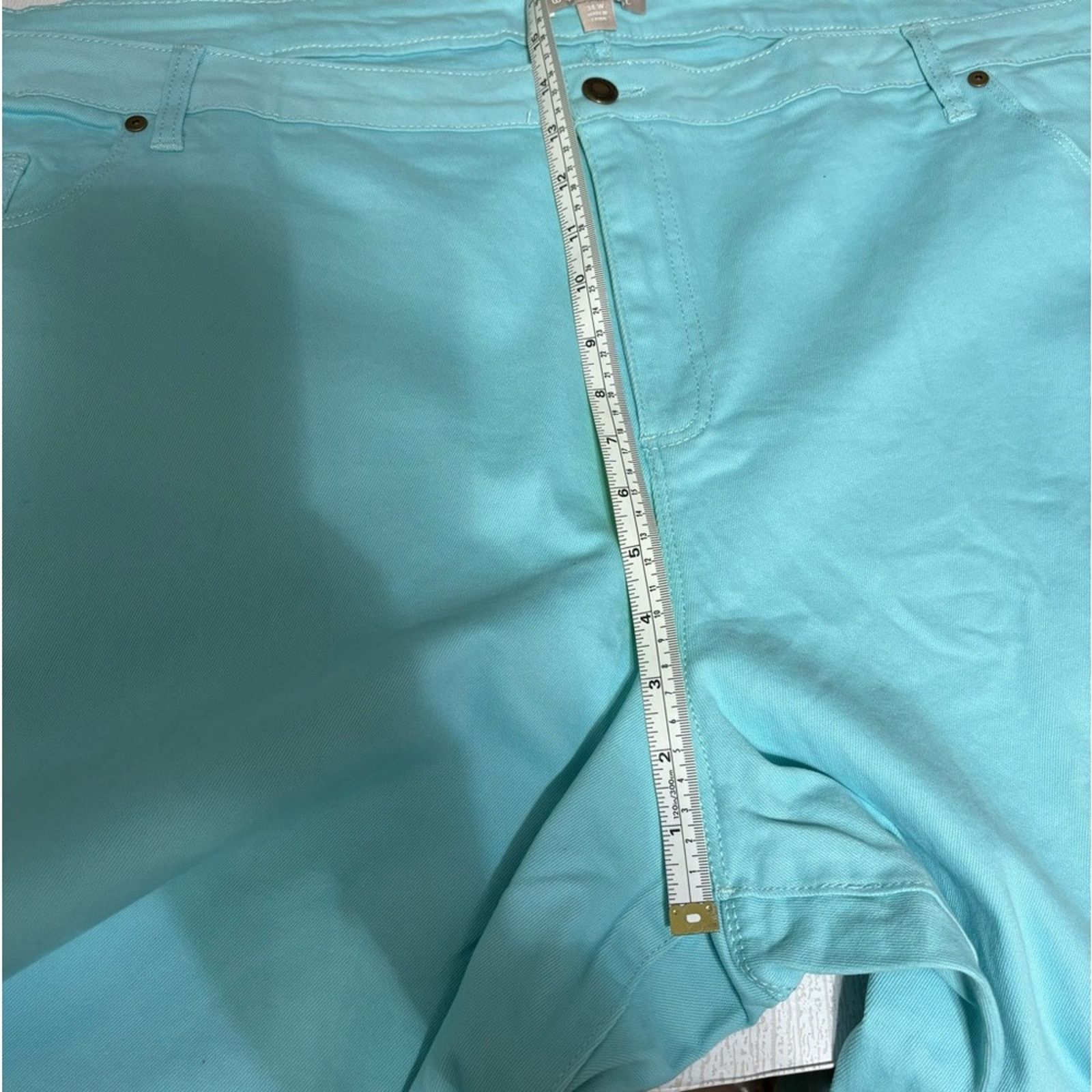 Other Woman Within Light Blue Capri Pants 34W Plus Size NIP Size 26" / US 2 / IT 38 - 5 Thumbnail