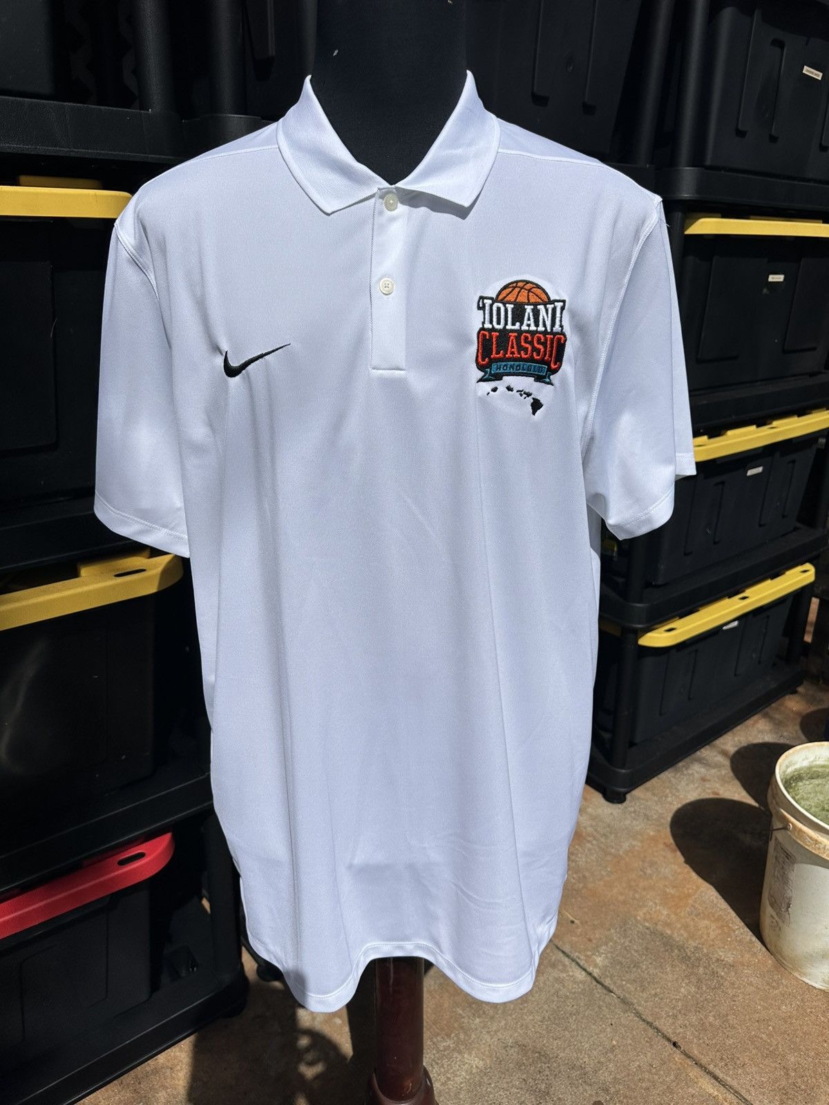 Nike Nike Iolani Classic Honolulu White Polo Shirt Men's XL Size US XL / EU 56 / 4 - 1 Thumbnail