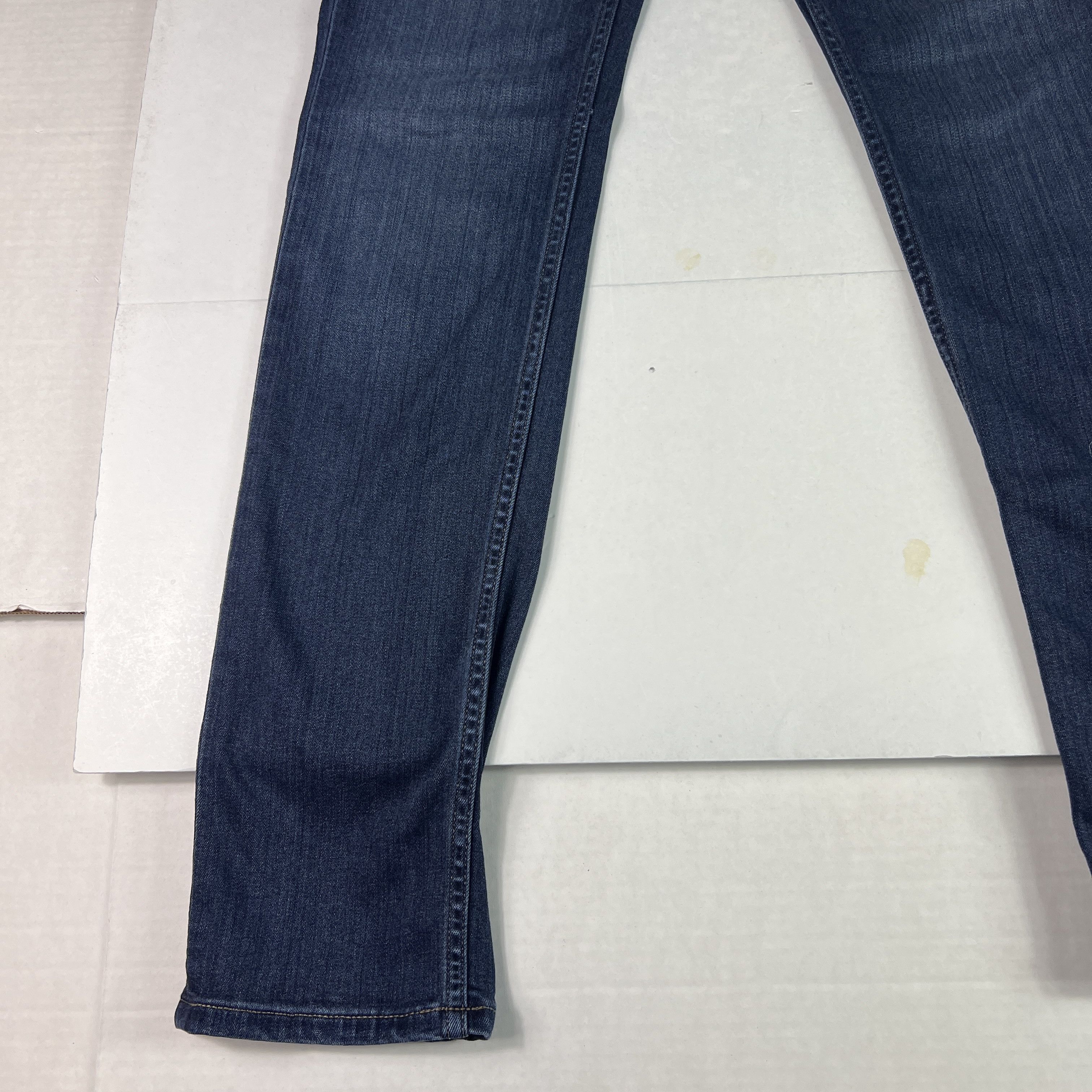 Paige Paige Jeans Lennox Slim Fit Straight Dark Blue Stretch Denim Size US 28 / EU 44 - 6 Thumbnail