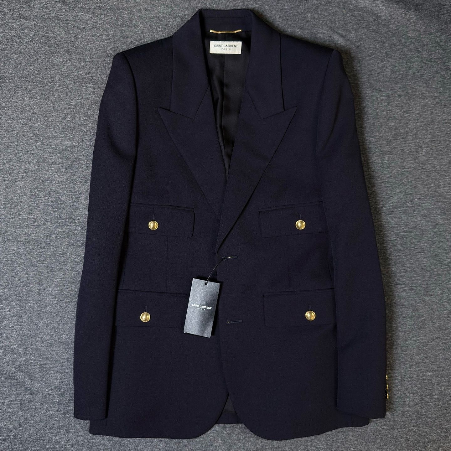 Saint Laurent Paris Saint Laurent Gold Button Blazer Size 38 Size S / US 4 / IT 40 - 1 Thumbnail