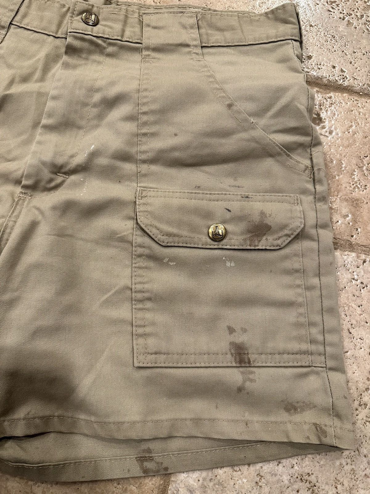 Lands' End × Vintage Vintage Land’s End Cargo Tan Painter’s Shorts Size US 32 / EU 48 - 3 Thumbnail