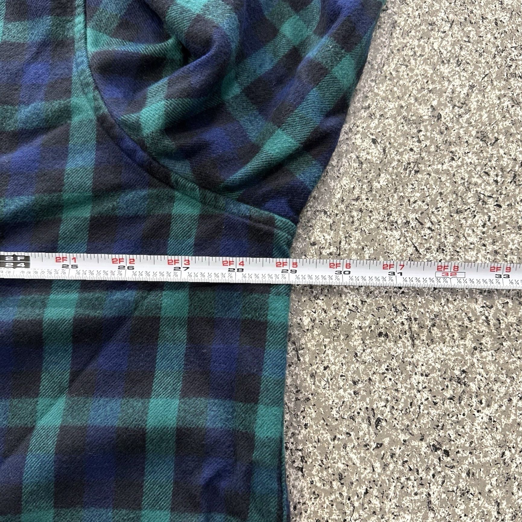 Lands' End Lands' End Flannel Shirt 2XLT Long Sleeve Button-Up Navy Plaid Mens Big & Tall Farmers Workwear Casual Travel Shirt Size US XXL / EU 58 / 5 - 4 Thumbnail