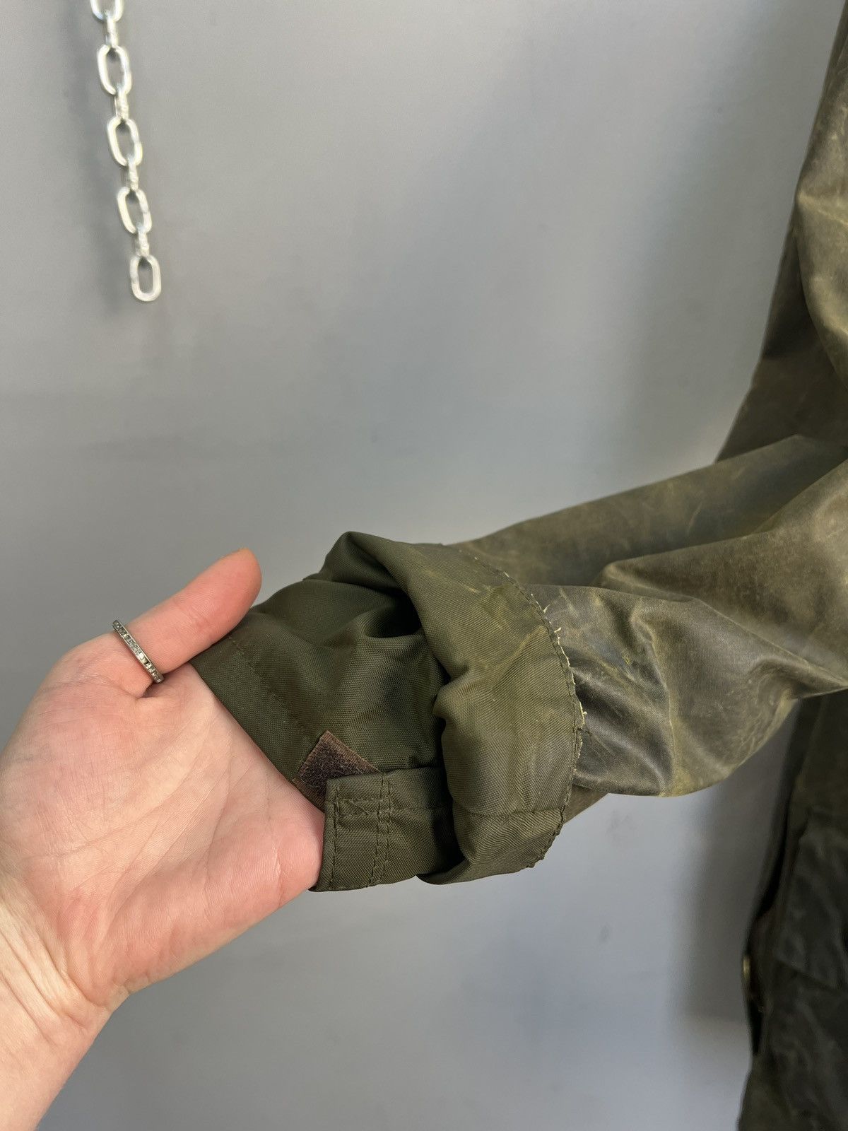 Barbour Vintage Barbour Beaufort waxed Olive Field Jacket Military Size US S / EU 44-46 / 1 - 6 Thumbnail
