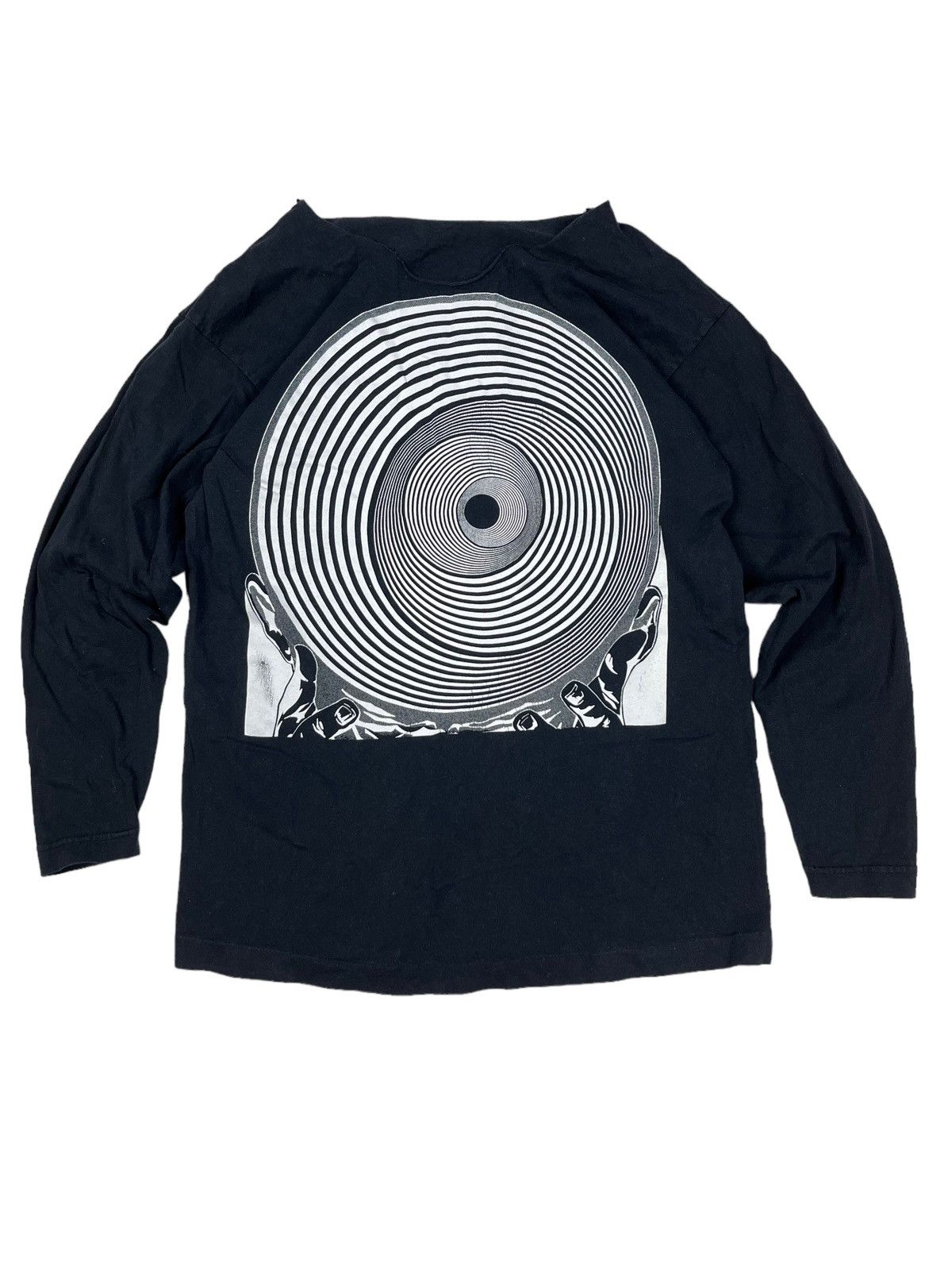 Vintage 90s Spiral Head Band Art Long Sleeve Shirt
