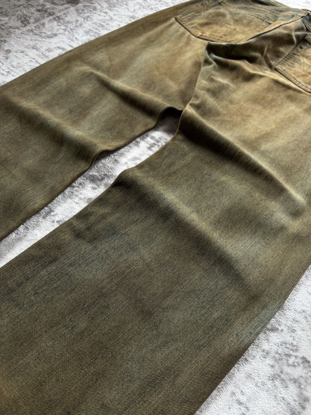 Edwin Edwin 505 OG Type 1 Mud Wash Distressed Selvedge Baggy Jeans Size US 29 - 14 Thumbnail