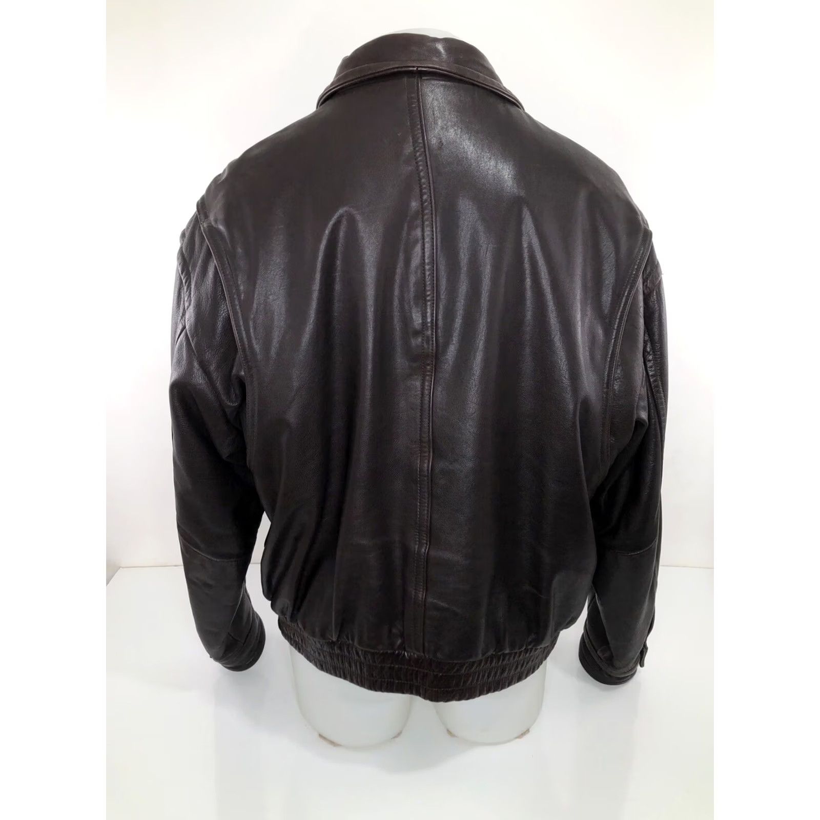 Banana Republic BANANA REPUBLIC Leather Bomber Jacket Mens 46 Brown Leather Thick Sturdy Jacket Size US S / EU 44-46 / 1 - 6 Thumbnail
