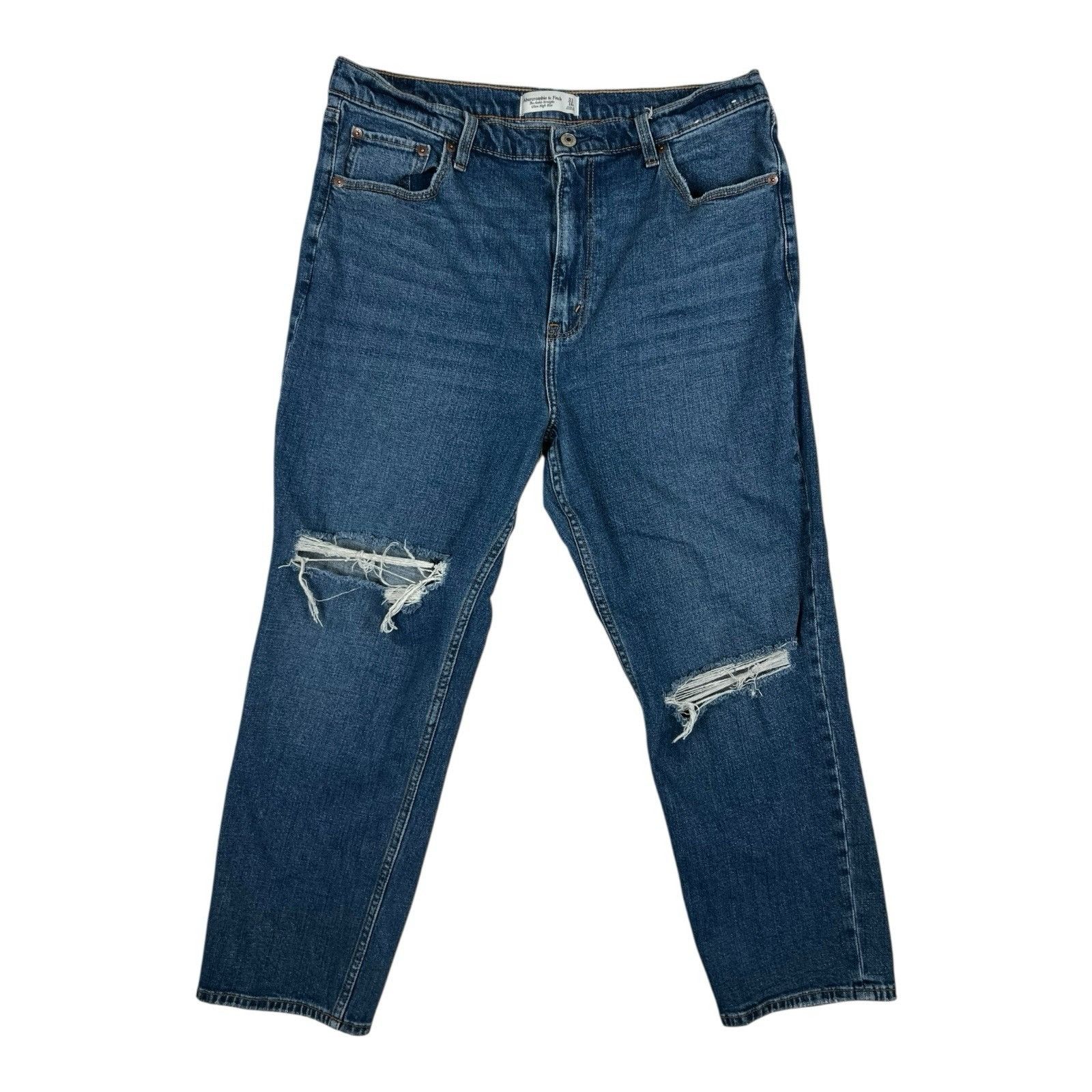 Abercrombie & Fitch Abercrombie & Fitch Denim Jeans Ankle Straight Ultra High Ri Size 38" / US 16 / IT 52 - 1 Thumbnail
