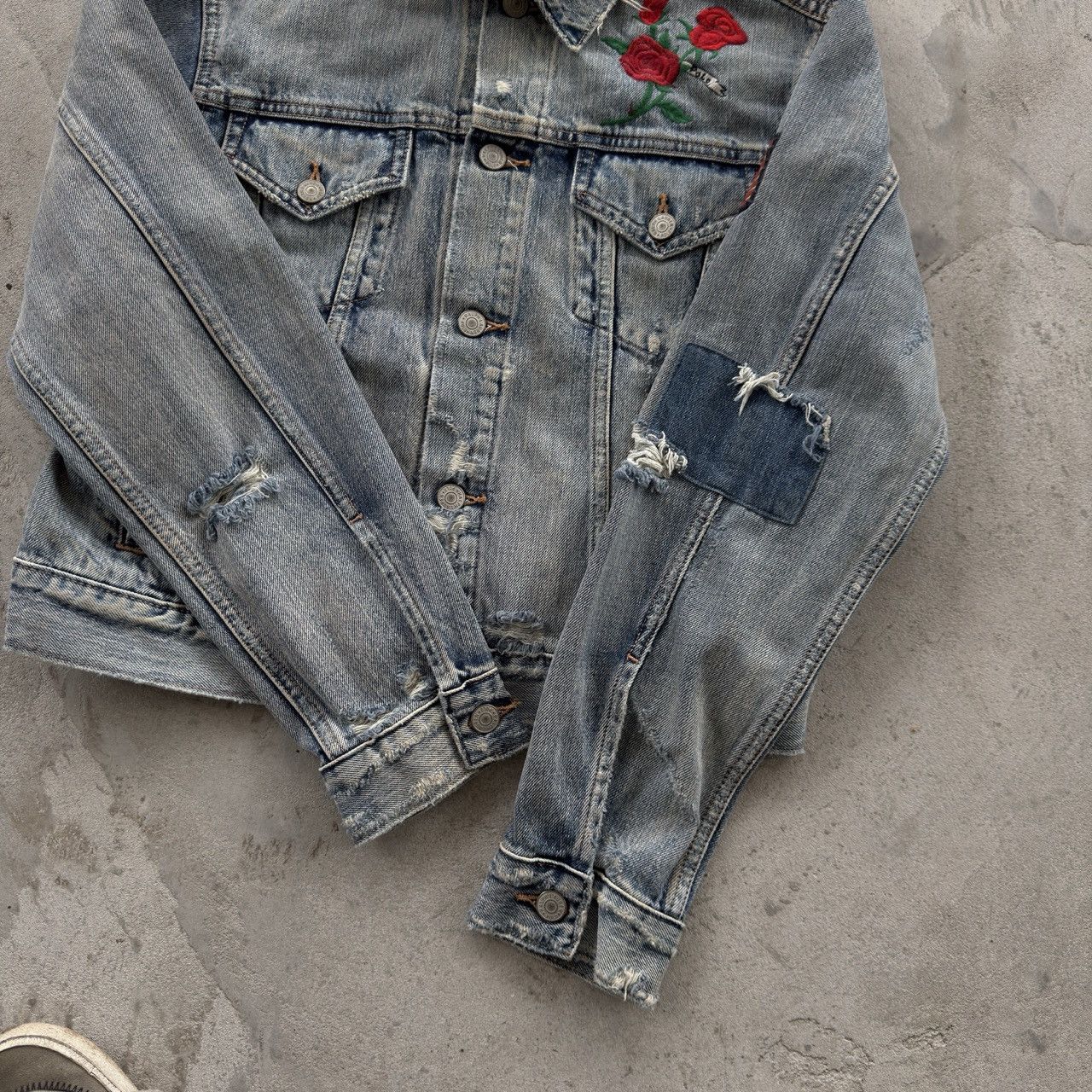 Polo Ralph Lauren Vintage Polo Ralph Lauren Distressed Denim Tracker Jacket Size M / US 6-8 / IT 42-44 - 5 Thumbnail