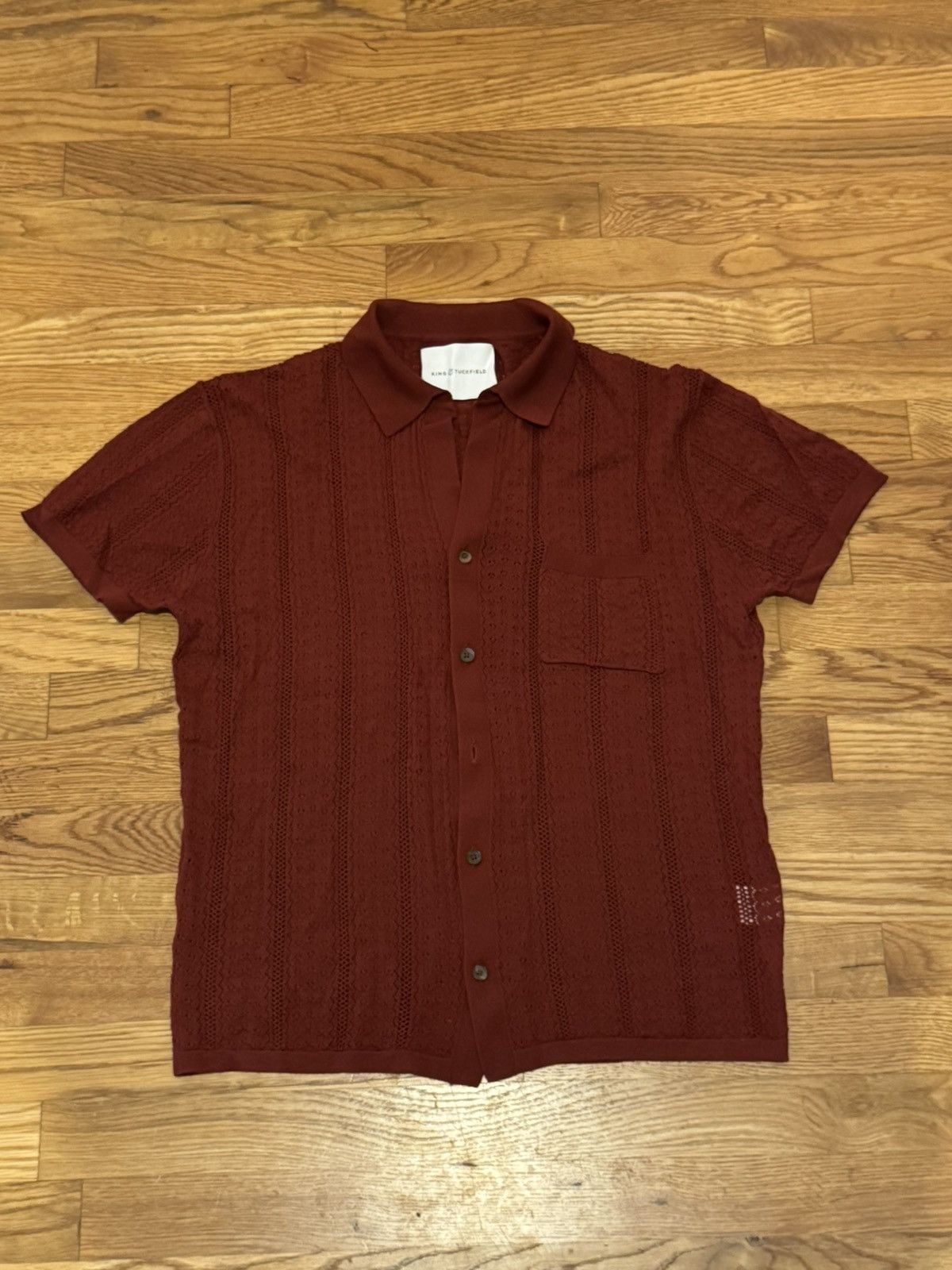 King & Tuckfield King & Tuckfield Merino Knit Shirt sz L Size US L / EU 52-54 / 3 - 1 Thumbnail