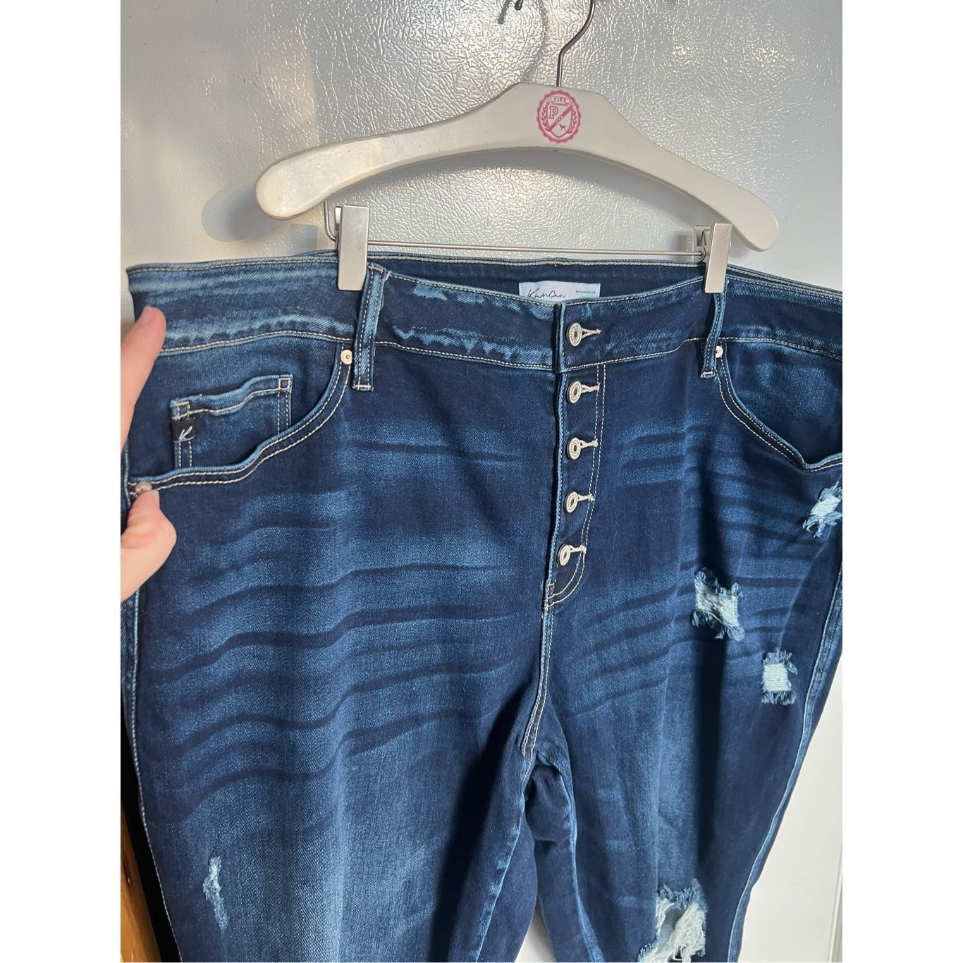 Other Kancan Distressed Skinny Jeans Woman’s 24 Plus Size Size 42" / US 20 - 5 Thumbnail