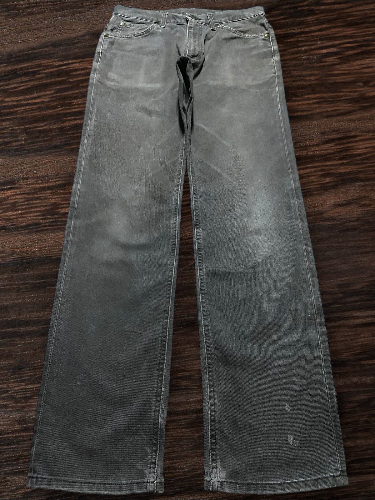 Lee Vintage Lee 4903 Grey Denim Distressed Slim Jeans Size US 30 / EU 46 - 1 Thumbnail