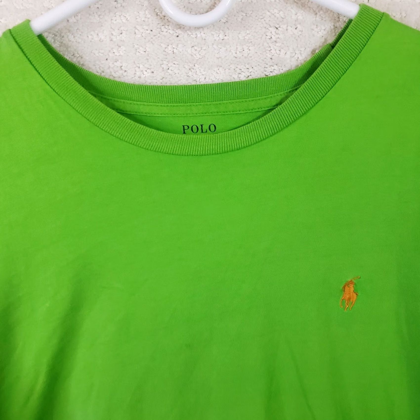 Polo Ralph Lauren Polo Ralph Lauren T Shirt XL Green Short Sleeve V-Neck Logo Preppy Pony Shirt Mens XL Green Logo Polo Ralph Lauren T-Shirt Size US XL / EU 56 / 4 - 4 Thumbnail