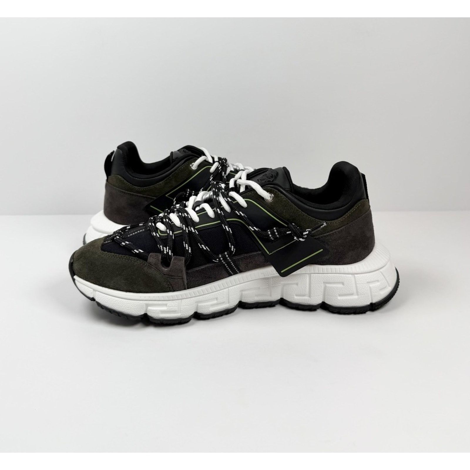 Versace Size 46.5EU/13.5US - Versace Trigreca Olive Green NEW! Size US 13 / EU 46 - 9 Thumbnail