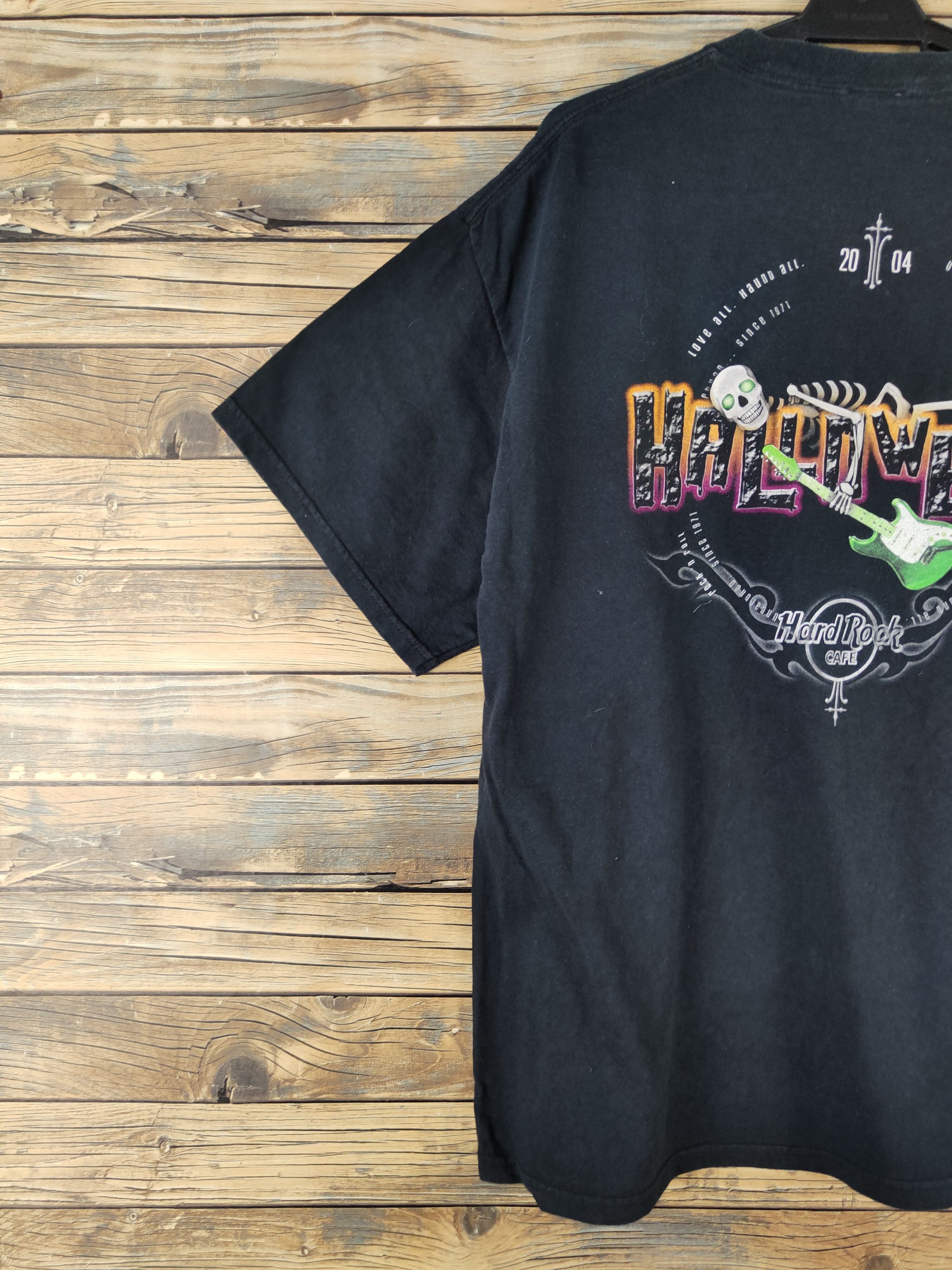 Hard Rock Cafe × Vintage DL Hard Rock Cafe Halloween Black Short Sleeve T-shirt #1024 Size US XL / EU 56 / 4 - 10 Thumbnail
