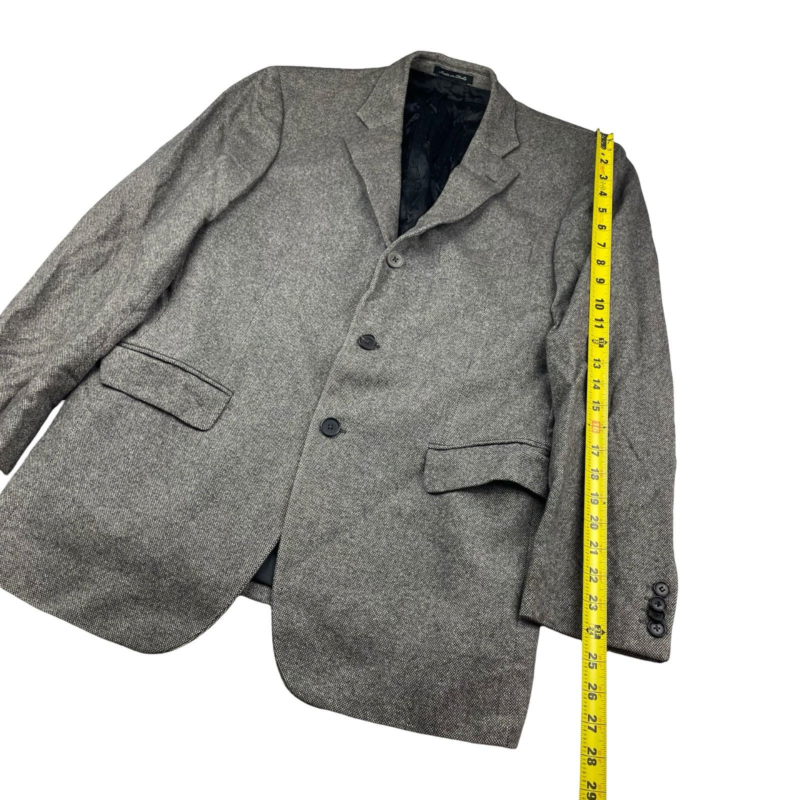 Cantarelli Cantarelli Men's Wool/Cashmere 3/2 Roll Blazer Gray • Italy Size 42R - 13 Thumbnail