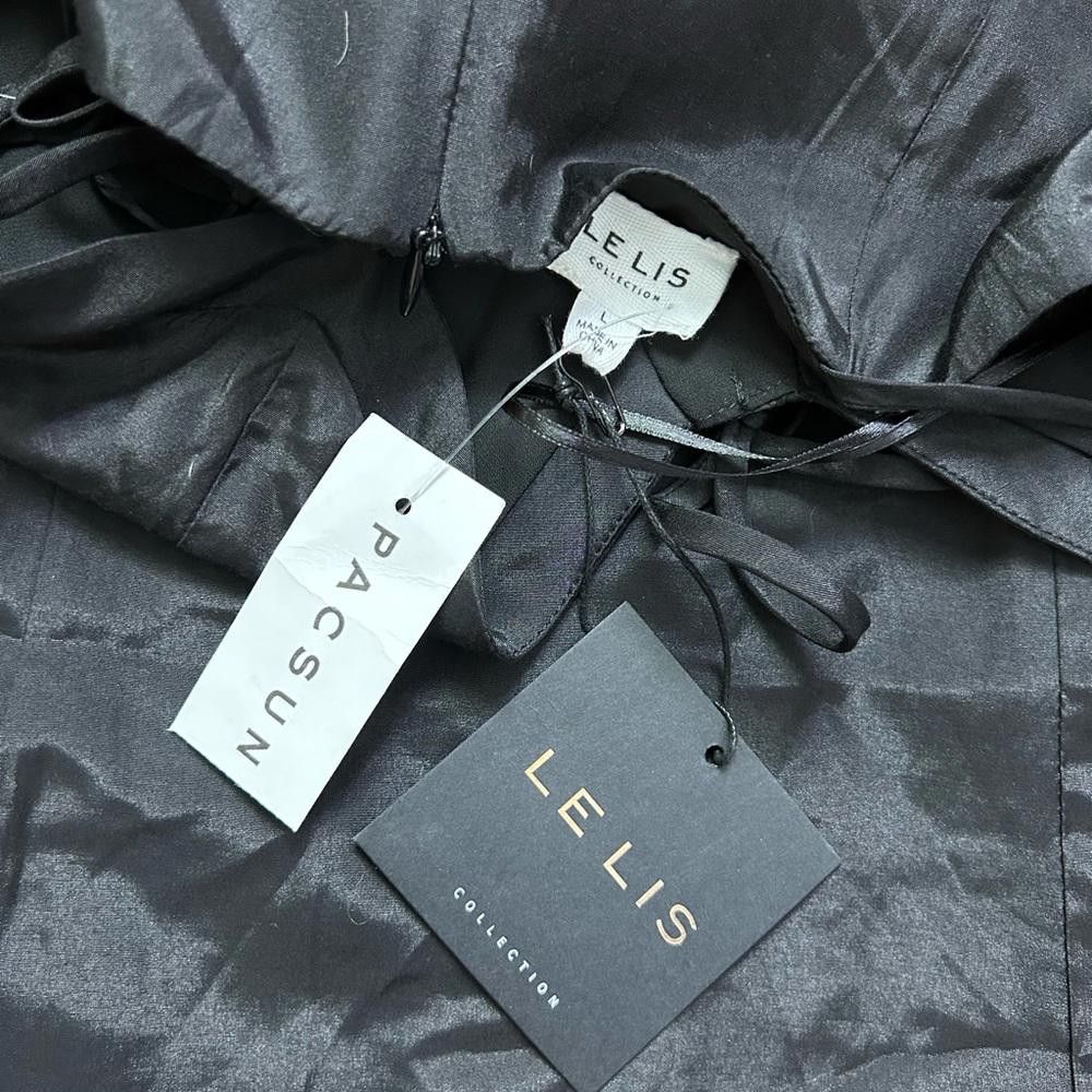 Designer Le Lis l NWT Satin Tie Mini Dress Size Large Size L / US 10 / IT 46 - 5 Thumbnail