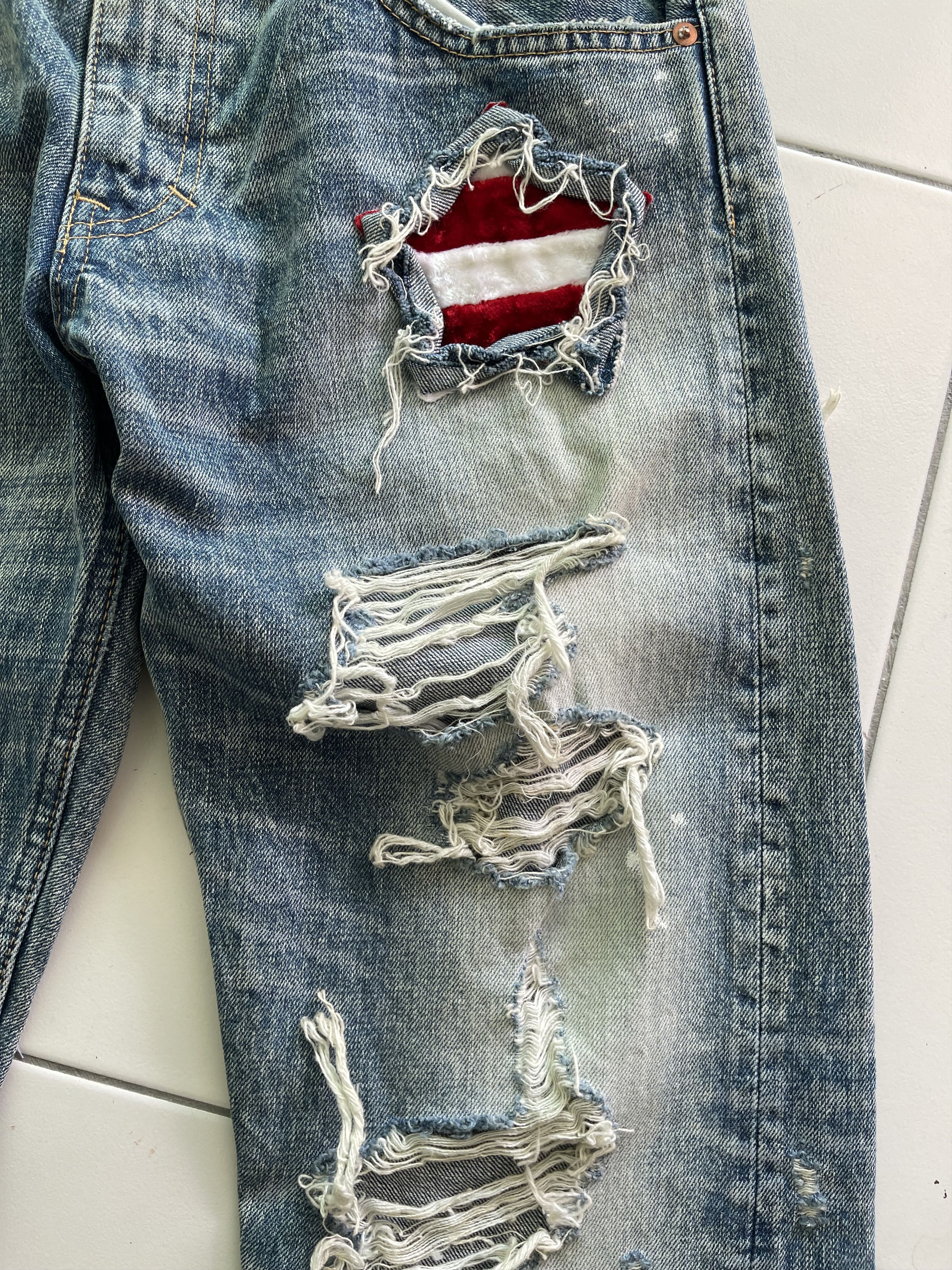 Designer × Japanese Brand RNA INC SLANG Distressed Denim Jeans Travis Schott Style Size US 34 / EU 50 - 9 Thumbnail