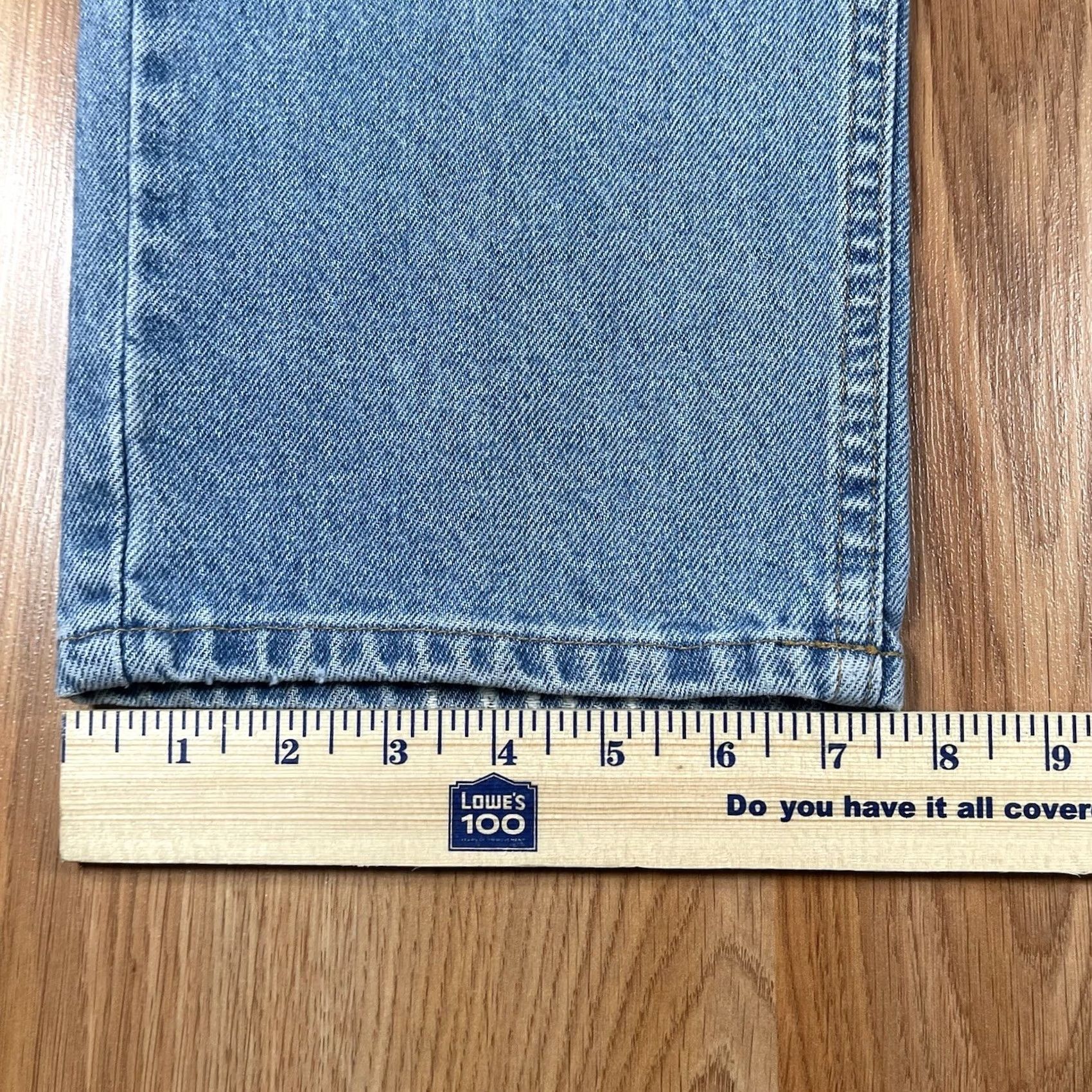 Vintage VINTAGE LL Bean Womens 14 Denim Jeans Blue 100% Cotton Regular Straight 5-Pocket Belt Loops 29in Inseam Mens Women Girls Size 36" / US 14 / IT 50 - 7 Thumbnail