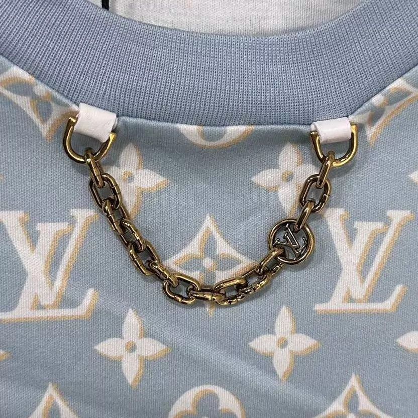 Louis Vuitton LV Monogram Light Blue Dress M New With Tags Size M / US 6-8 / IT 42-44 - 6 Thumbnail