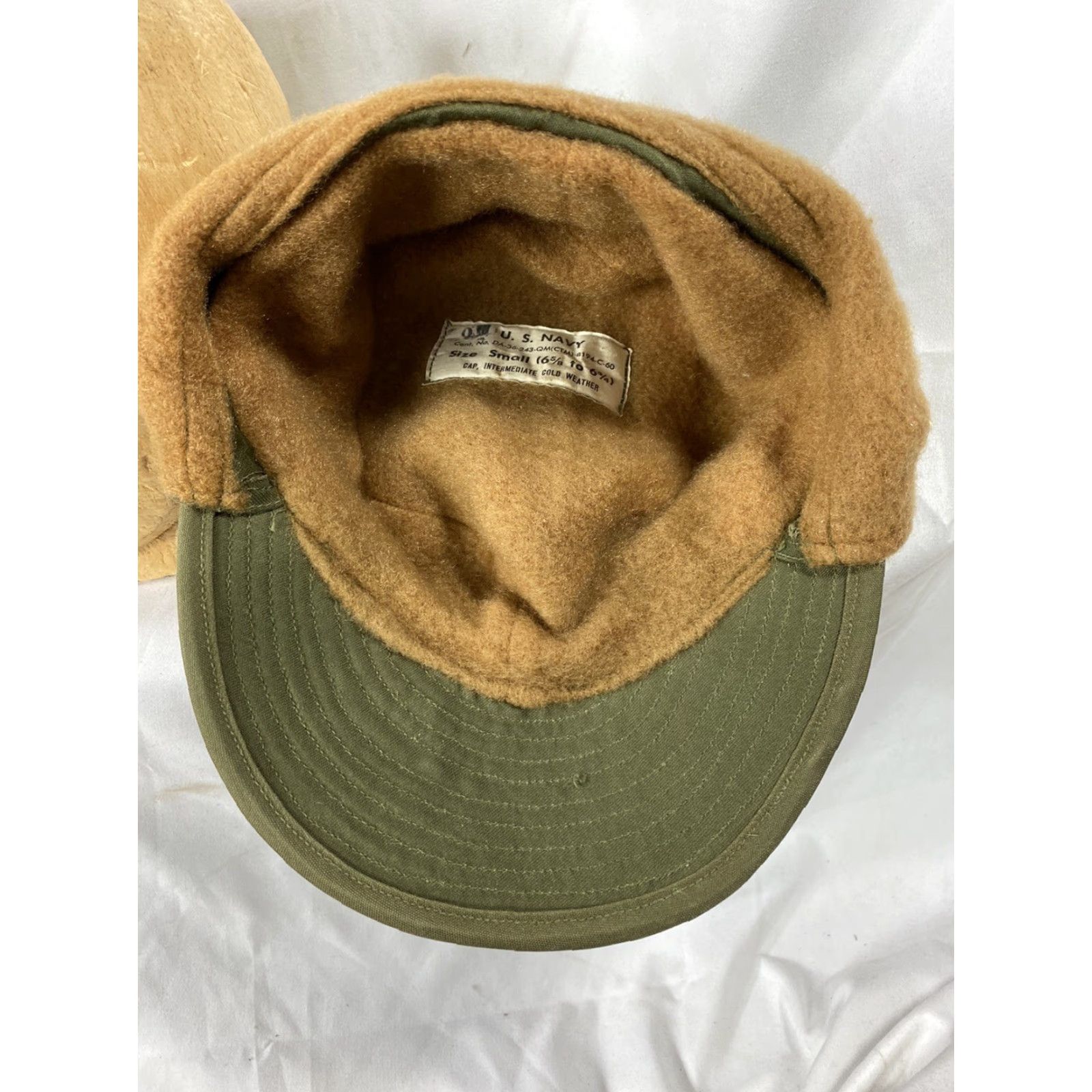 Vintage VINTAGE 1950s USN Navy Cold Weather Cap 6 3/4 Cap 6 3/4 Mens? Size ONE SIZE - 3 Thumbnail