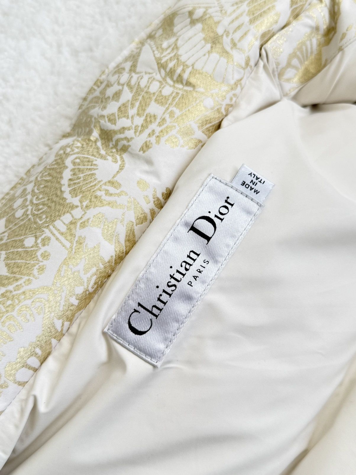 Dior Christian Dior DiorAlps Gold Butterfly Motif Puffer Vest Size S / US 4 / IT 40 - 14 Thumbnail