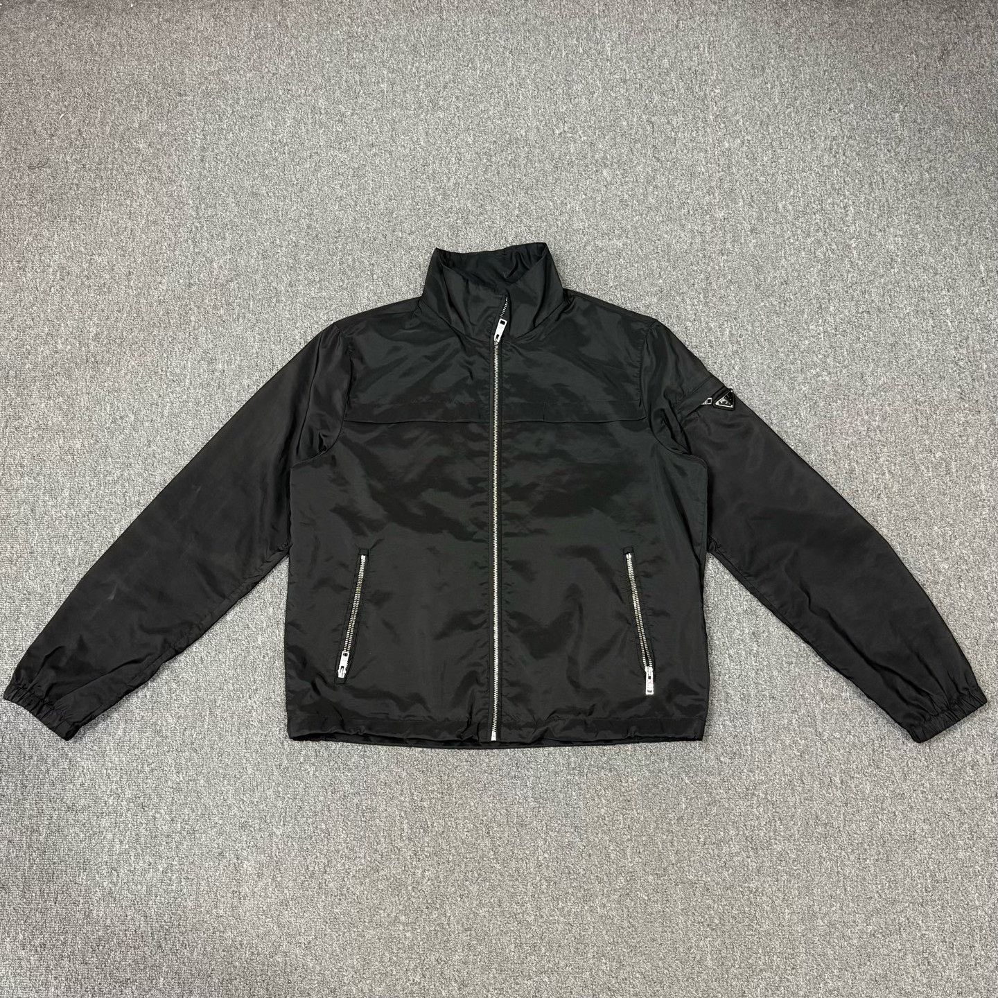 Prada Prada Black Triangle Logo Nylon Jacket Size US L / EU 52-54 / 3 - 1 Thumbnail