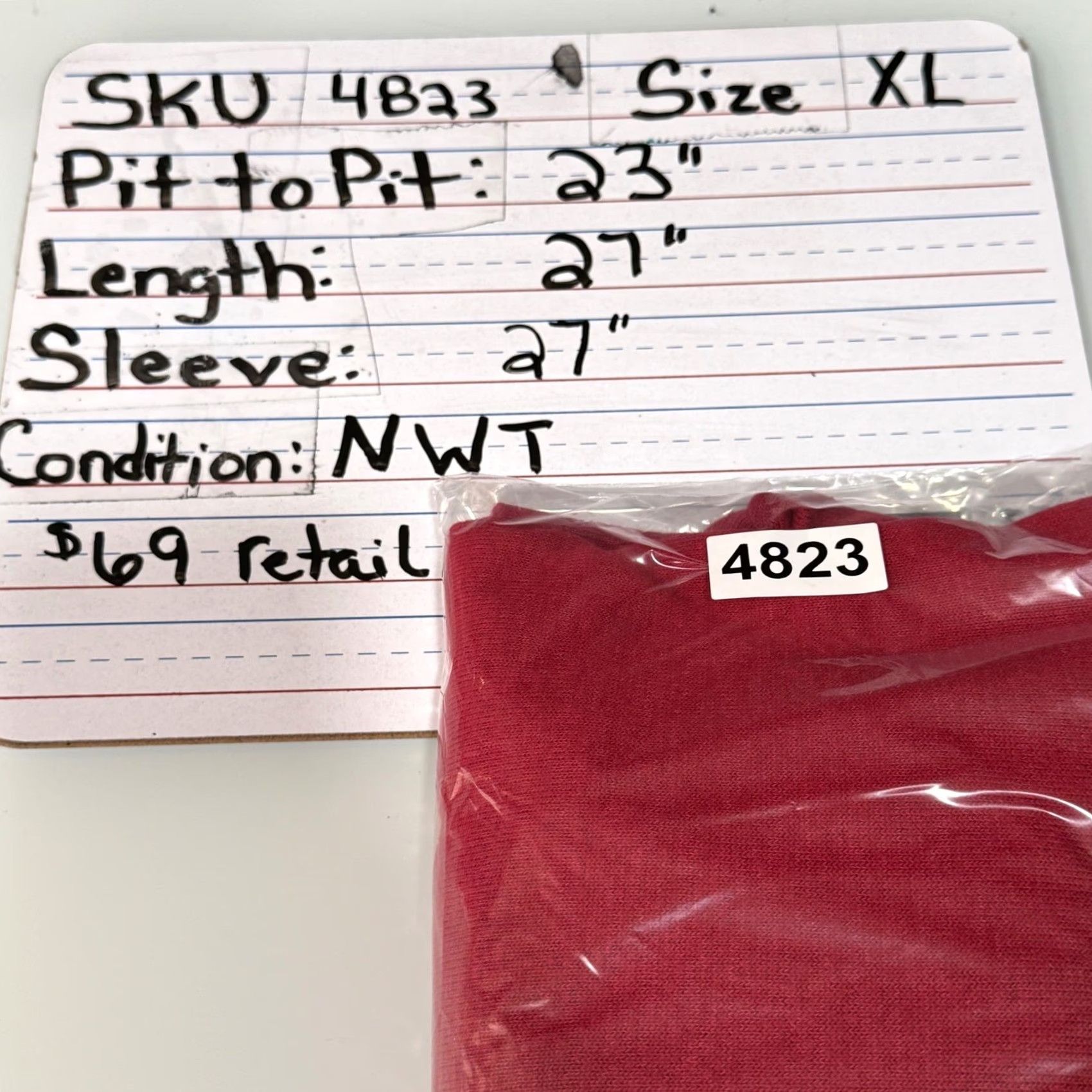 Vintage Rafaella Top Mock Neck Long Sleeve Rio Red Knit Grommet Cuff Christmas Holiday Office Classic Size XL / US 12-14 / IT 48-50 - 7 Thumbnail