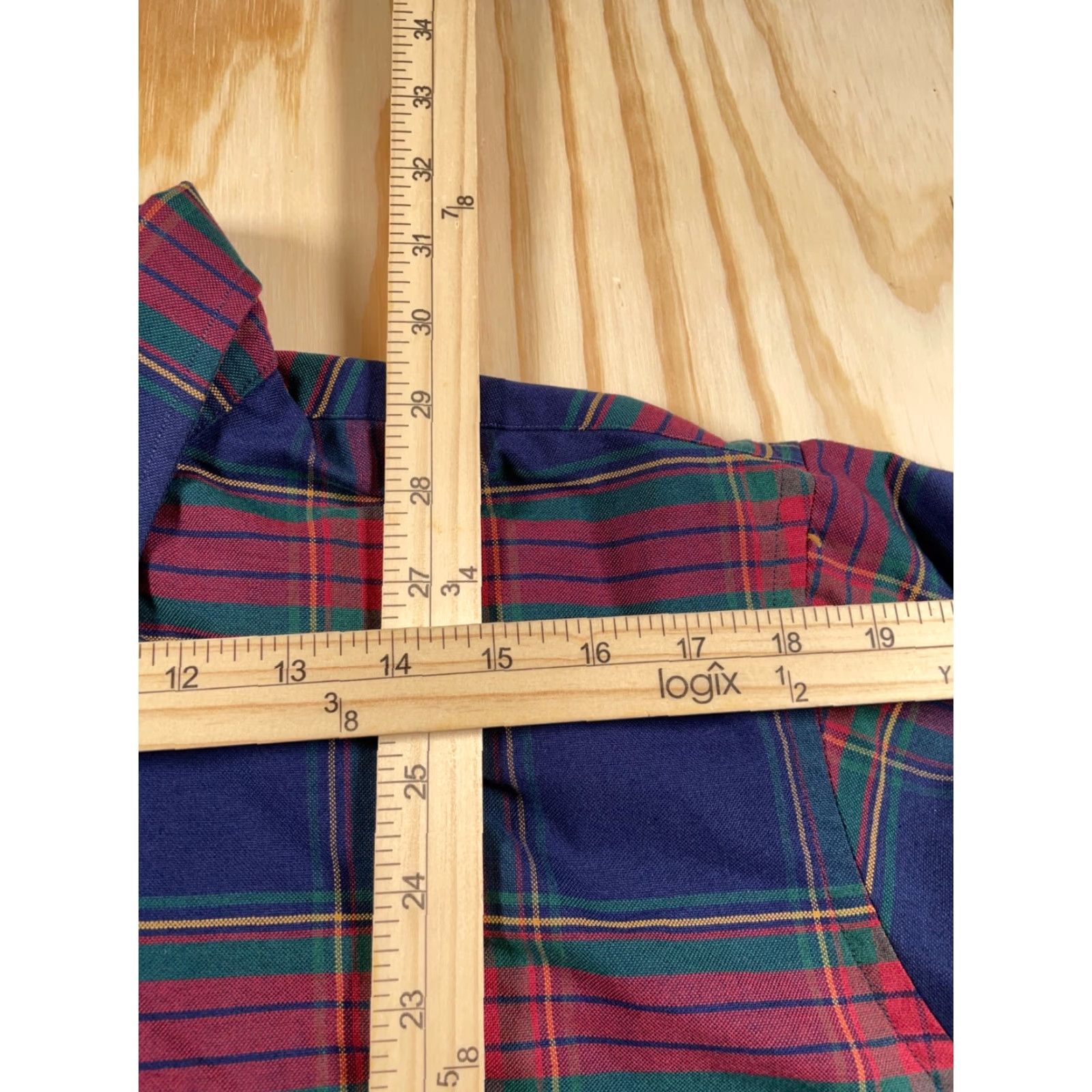 Vintage VINTAGE L.L. Bean Shirt Button-Front Plaid Long Sleeve 15.5 XL Red Blue USA Made Men Size US M / EU 48-50 / 2 - 7 Thumbnail
