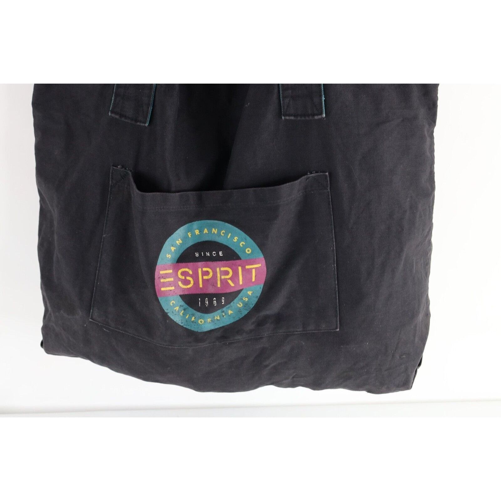 Esprit × Vintage Vintage 90s Esprit Distressed Big Canvas Handled Bag Size ONE SIZE - 3 Thumbnail
