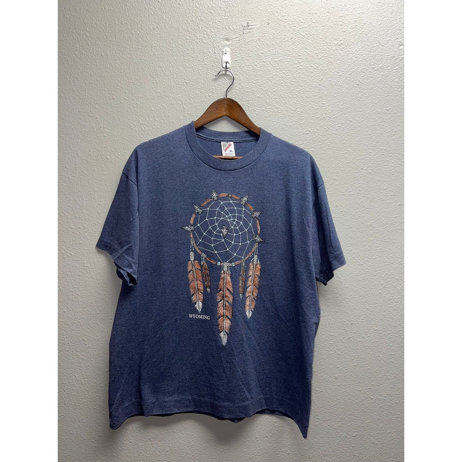 Jerzees Vintage Wyoming Shirt Dreamcatcher Native American Indian X Size US XL / EU 56 / 4 - 1 Thumbnail
