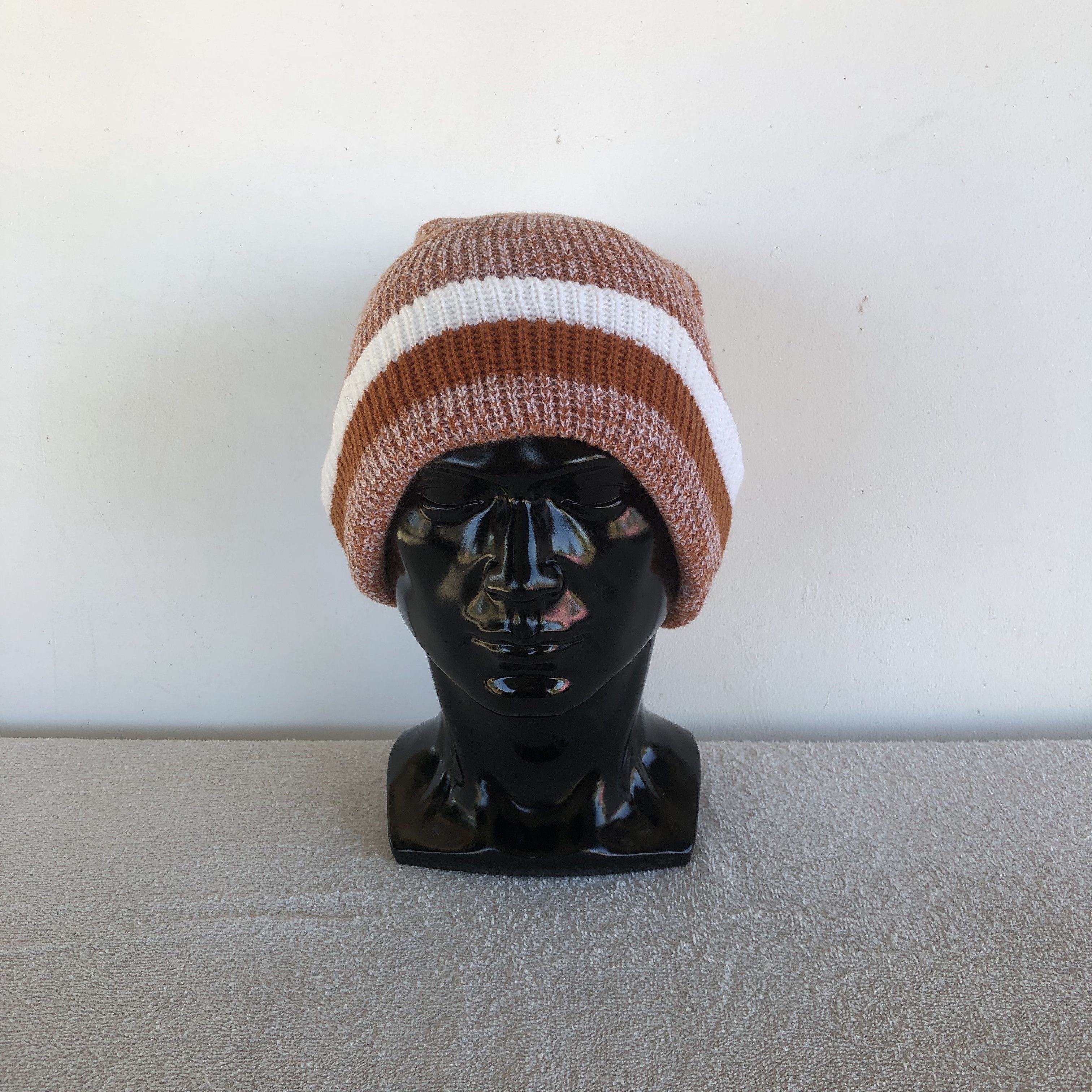 Japanese Brand Vintage 90s Unknown Knit Beanie Snow Caps Hats Size ONE SIZE - 2 Thumbnail