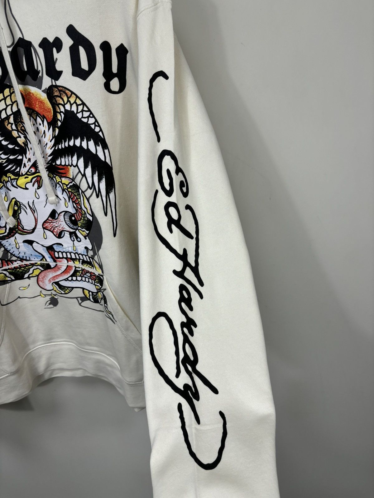 Christian Audigier Ed Hardy NEW Eagle Dead Skull Logo Y2K Hype Hoodie Size US L / EU 52-54 / 3 - 6 Thumbnail