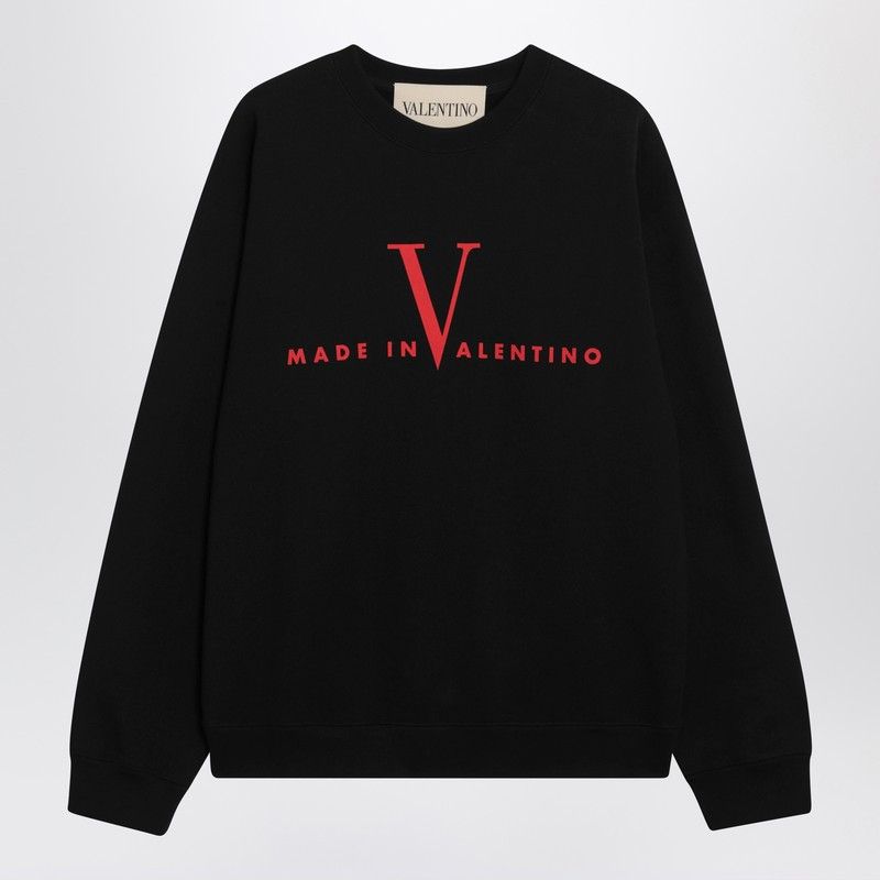 Valentino Valentino Black Made In Valentino Sweatshirt Size US M / EU 48-50 / 2 - 1 Thumbnail