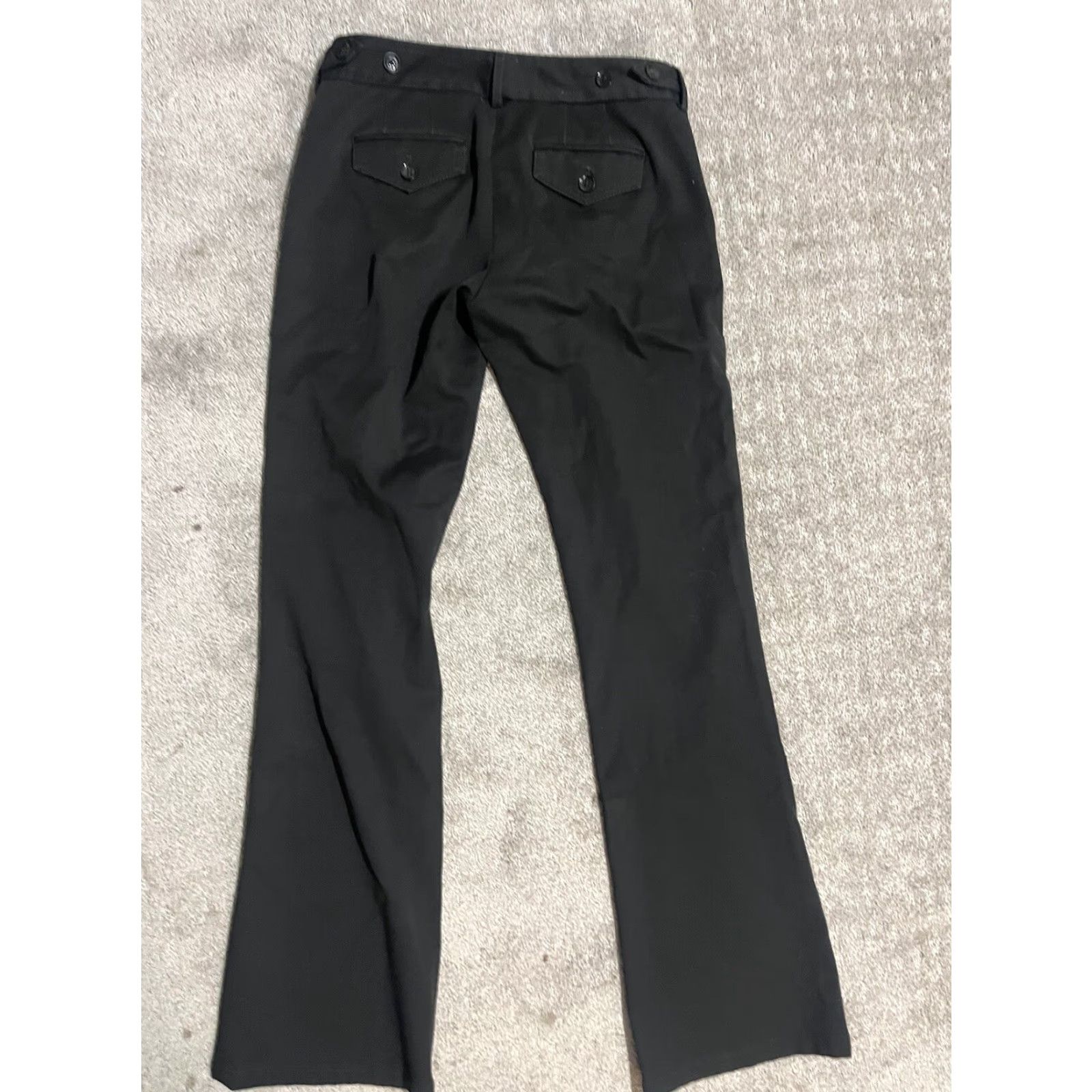 Express Express Columnist Pants Womens 00 Black Mid Rise Flat Front Ankle Straight Size 24" / US 00 / IT 34 - 3 Thumbnail