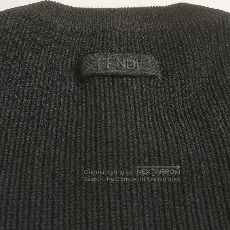 Fendi Fendi Black Logo Embroidered Knit Top Size S . Size S / US 4 / IT 40 - 3 Thumbnail