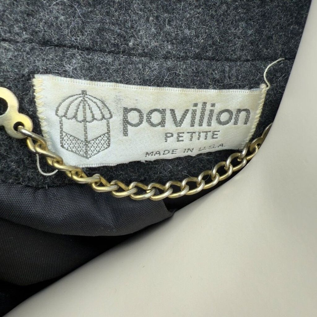 Vintage VINTAGE Pavillon Gray Power Shoulders Tailored Jacket Size S Size XS / US 0-2 / IT 36-38 - 7 Thumbnail