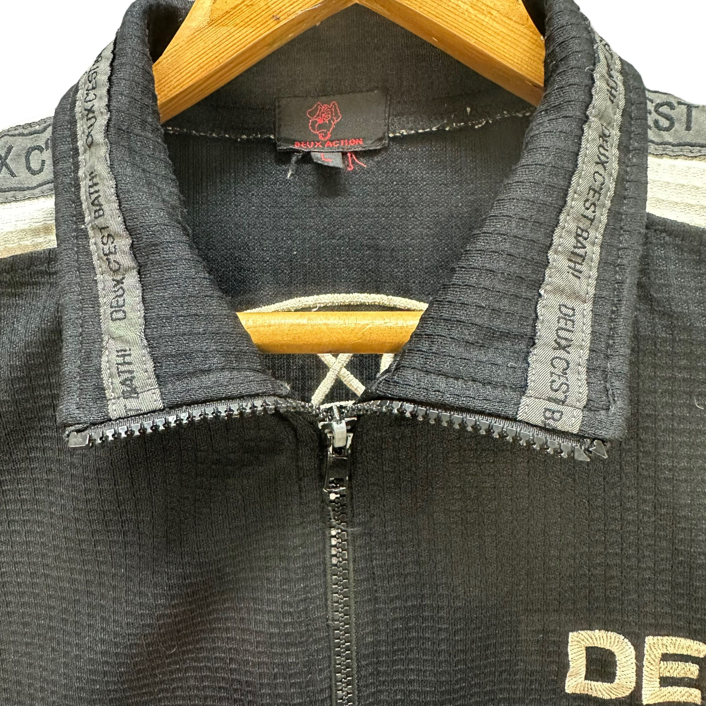 Japanese Brand DEUX ACTION Circle Big Logo SS Zipper Jacket #8493-011 Size US L / EU 52-54 / 3 - 9 Thumbnail